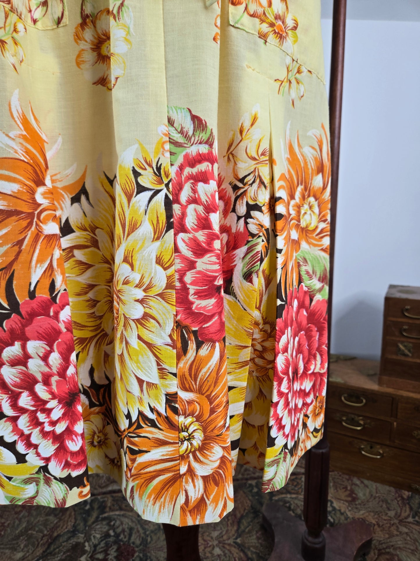 A Nancy Frock 60s Cotton House Dress - small/medium