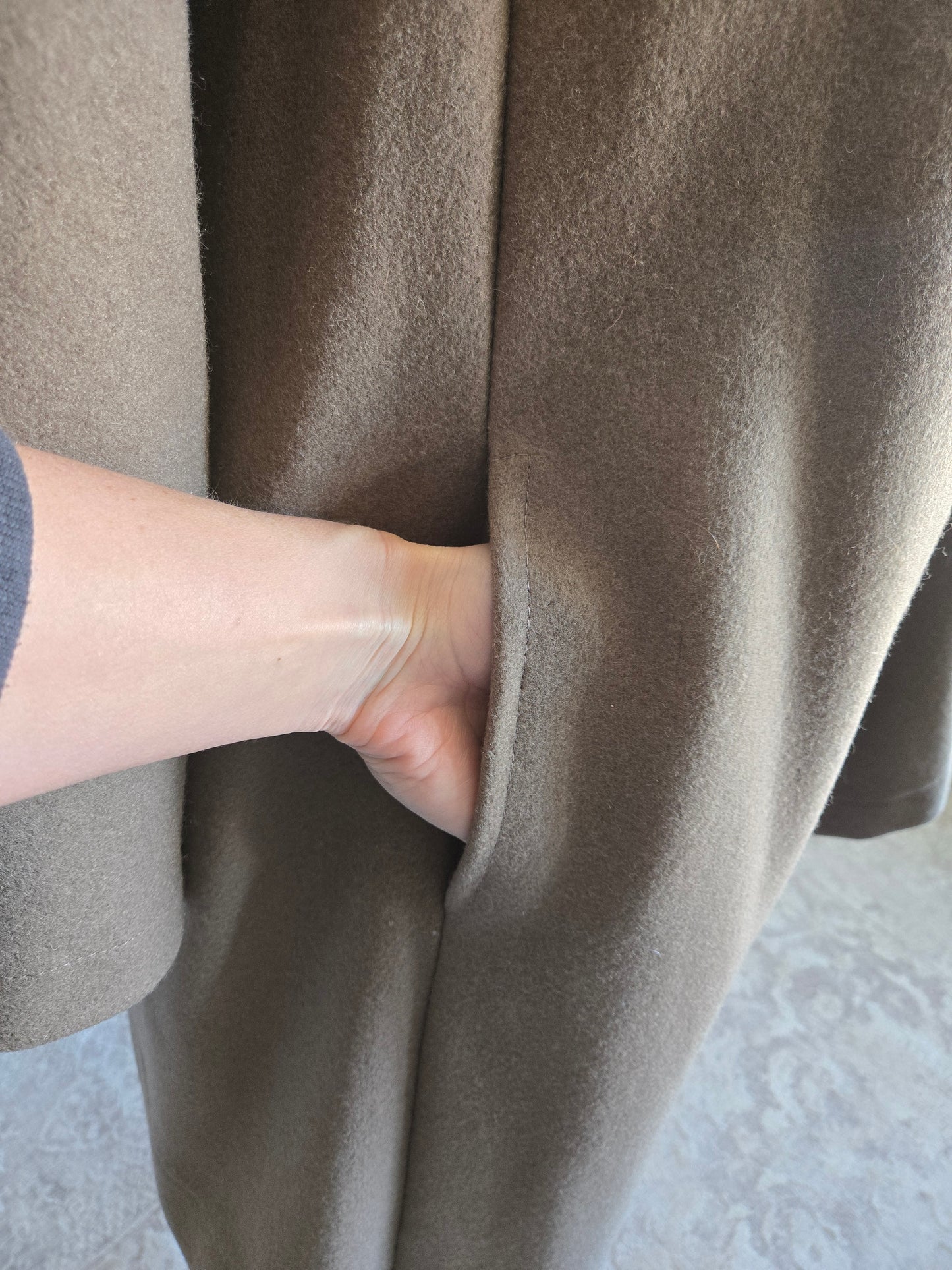 Vintage Brown Wool Poncho Coat - L/XL