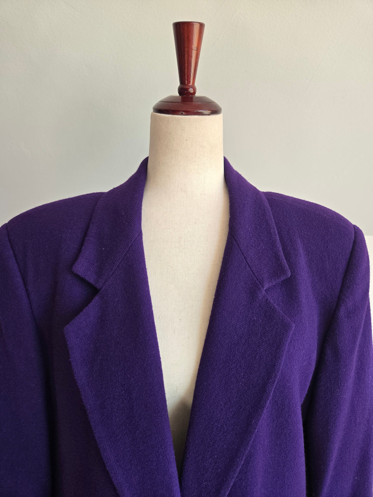 Vintage Sag Harbor Deep Purple Wool Blazer - Size 16