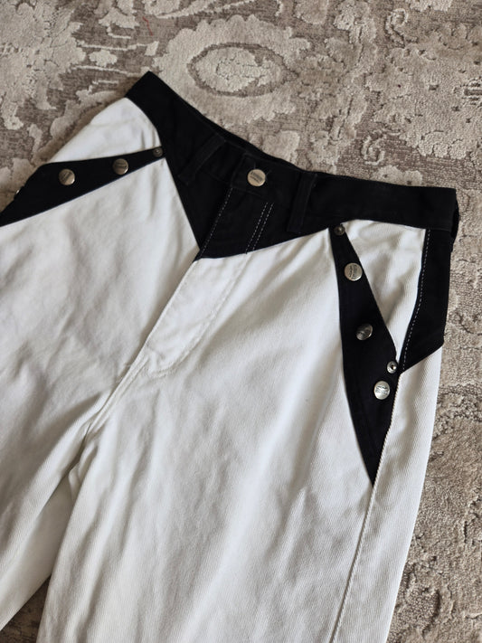 Roughrider by Circle T Vintage Black and White Jeans - W26-27"