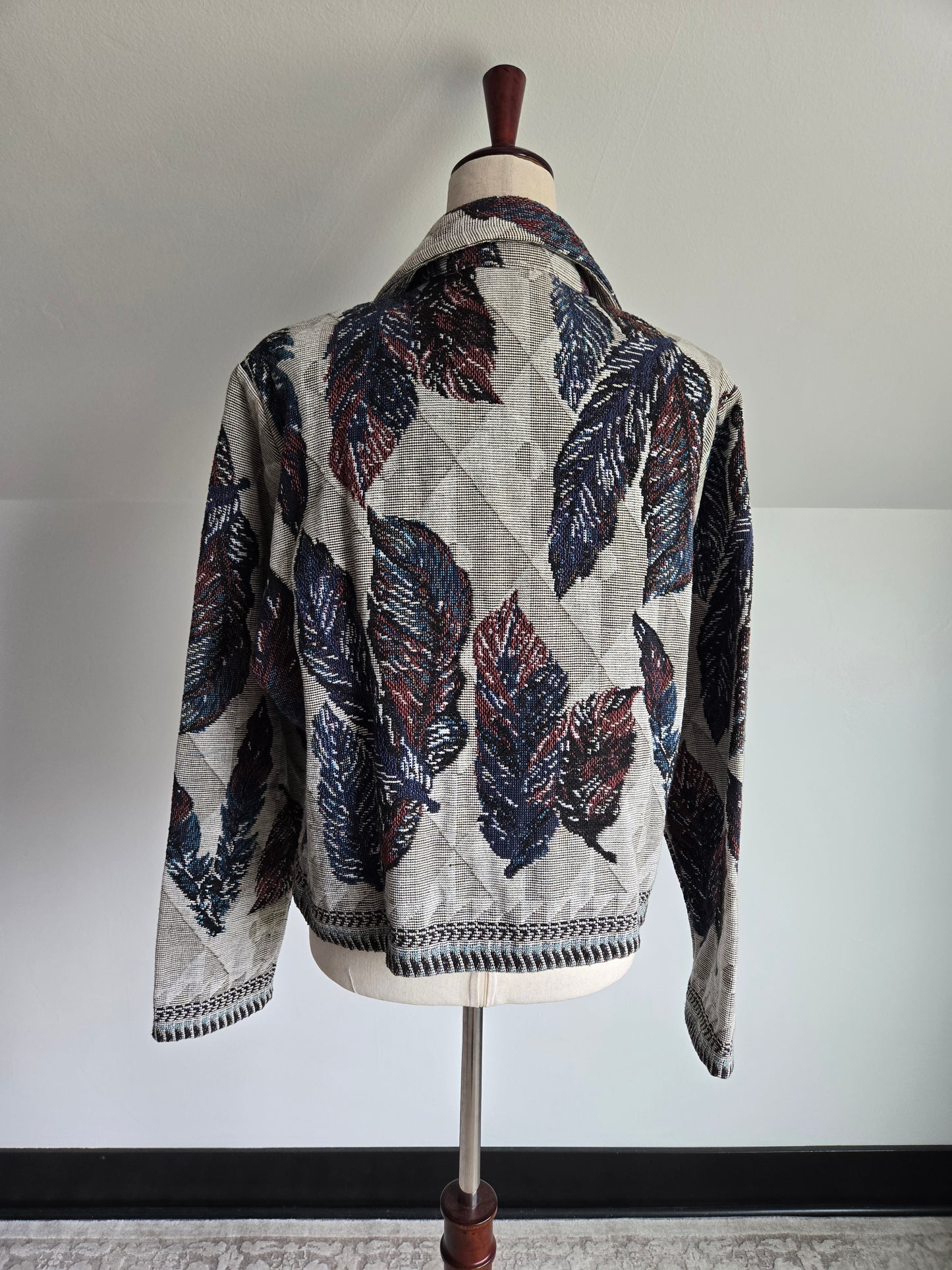 Vintage Cotton Feather Tapestry Western Jacket - XL