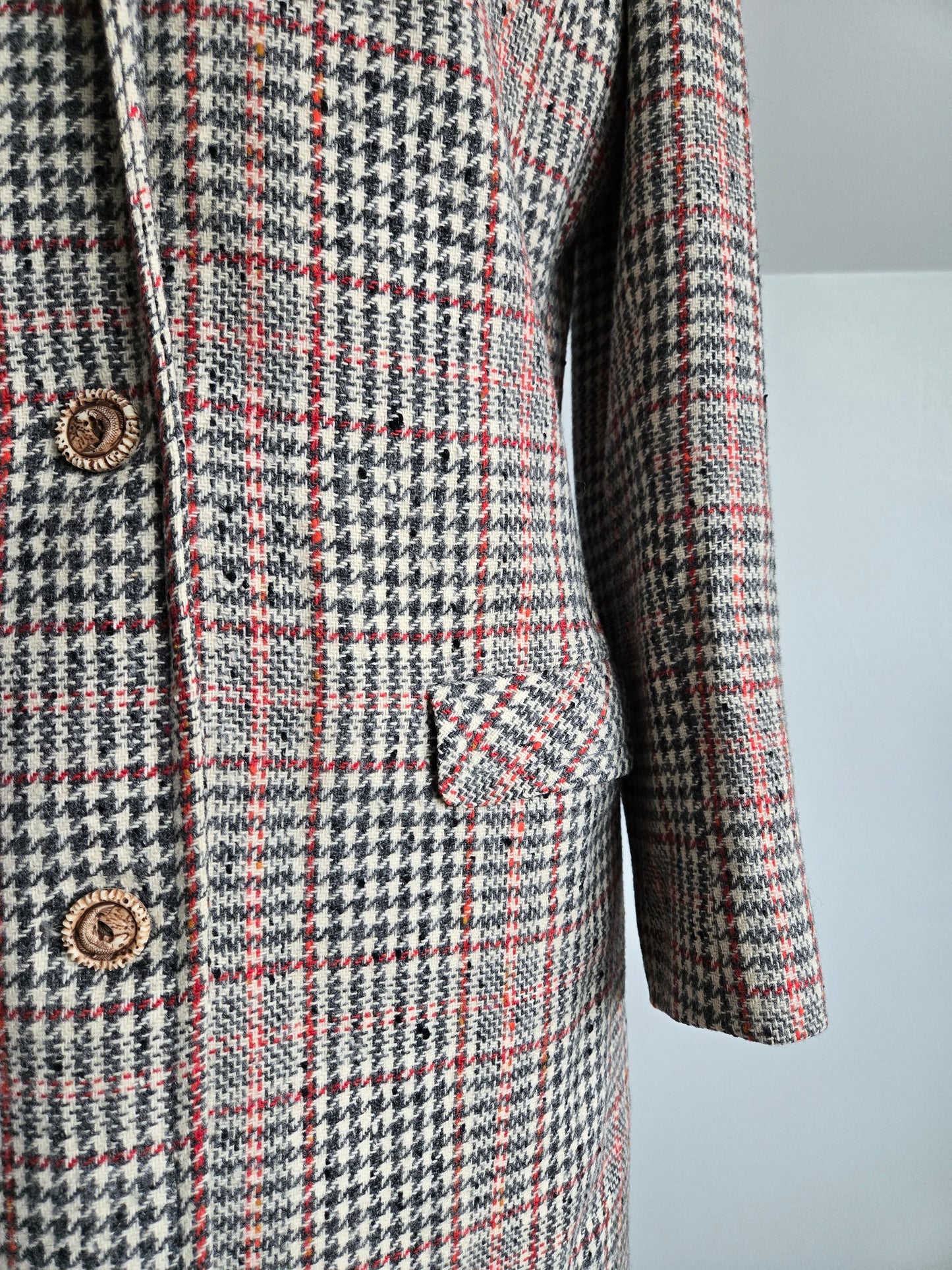 Vintage 60s Seatona Suits by Seaton Hall Plaid Wool Jacket - Small