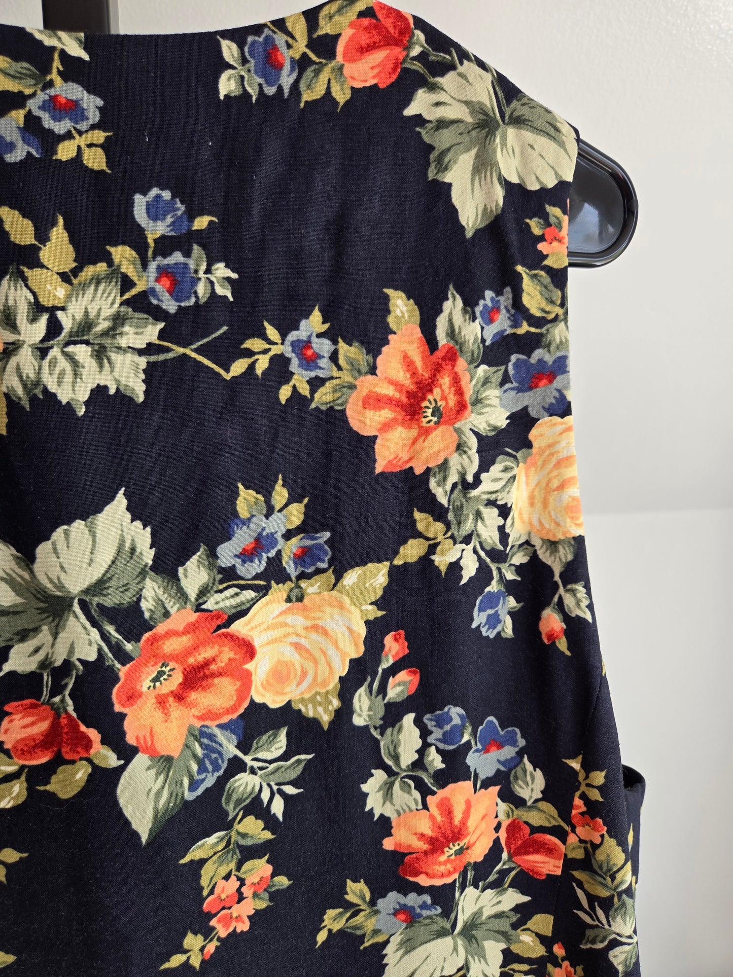 JH Collectibles Vintage Navy Floral Vest - XL