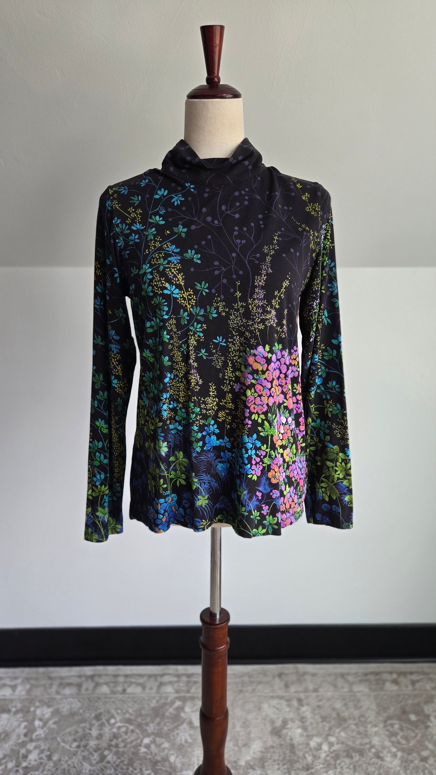 Johnny Was Floral High Neck Top - S/M