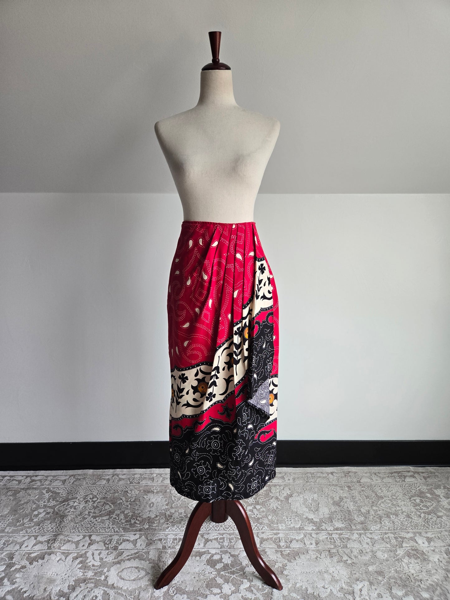 Circle T by Marilyn Lenox Western 100% Cotton Skirt - XS