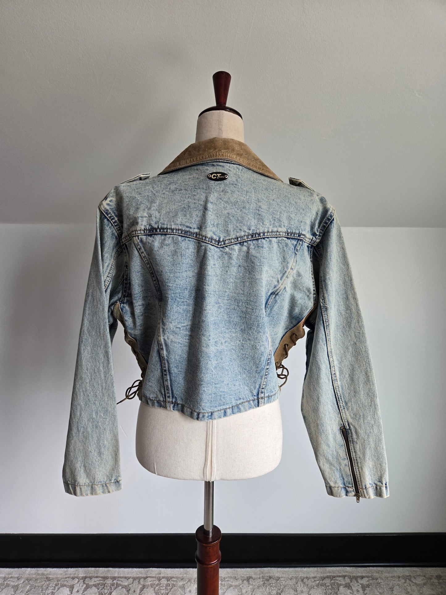 Vintage 90s CT Jeans Denim Two Piece Set Made in Brazil - Medium