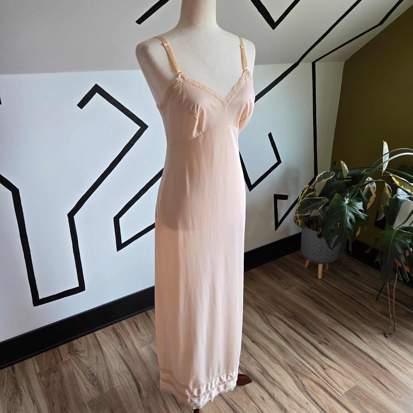 Gaymode Vintage JCPenney Nude Long Slip Dress - small