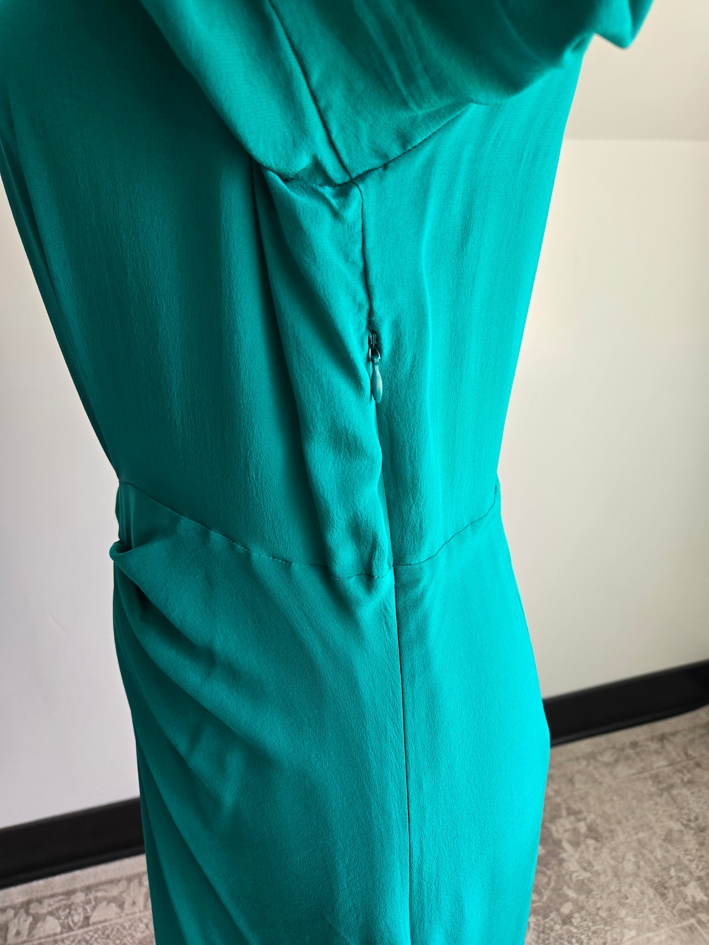 Max Mara Turquoise Silk Dress - Small