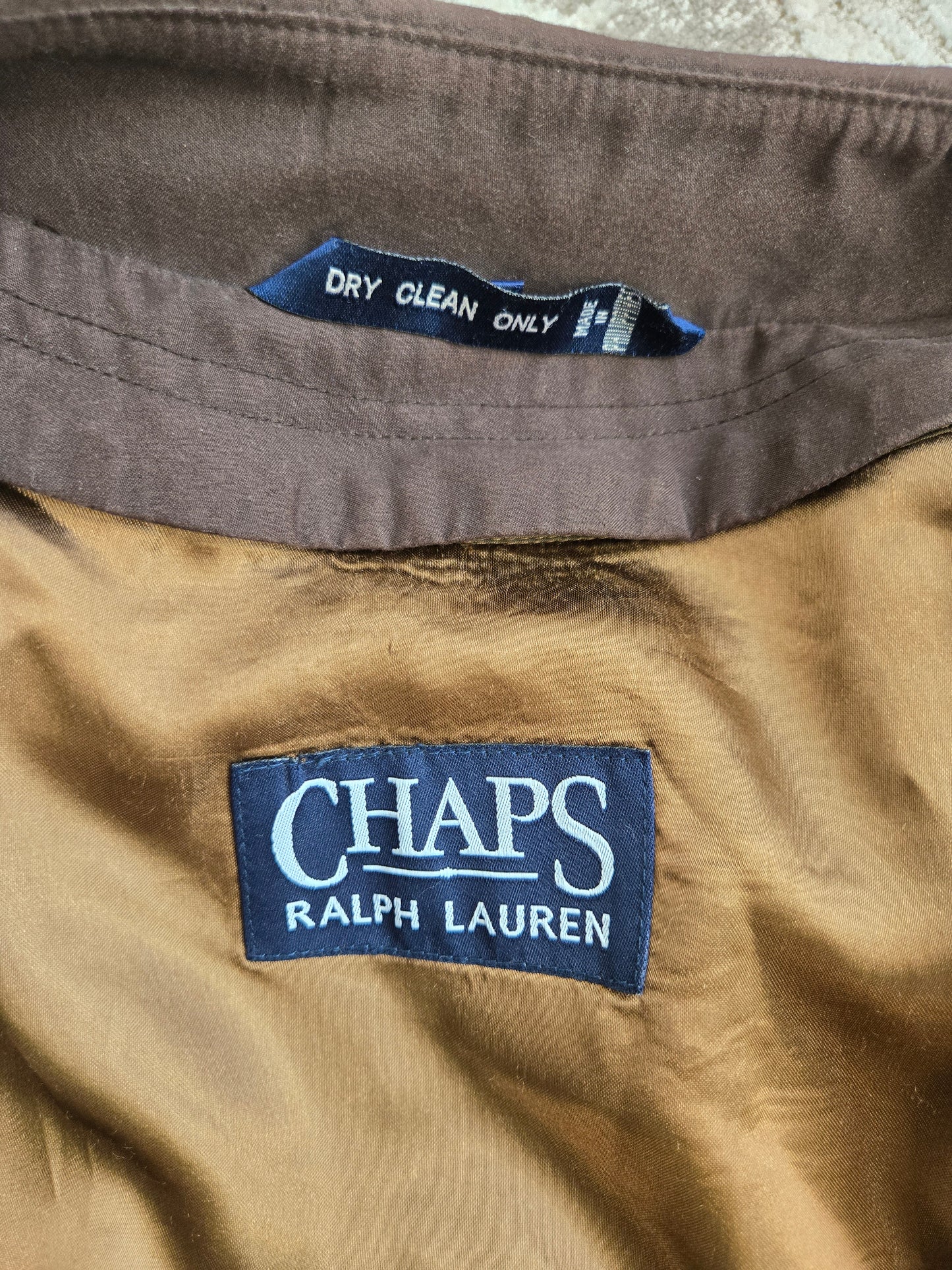 Vintage Chaps Ralph Lauren Brown Trench Coat with Belt and Wool Liner - 2XL