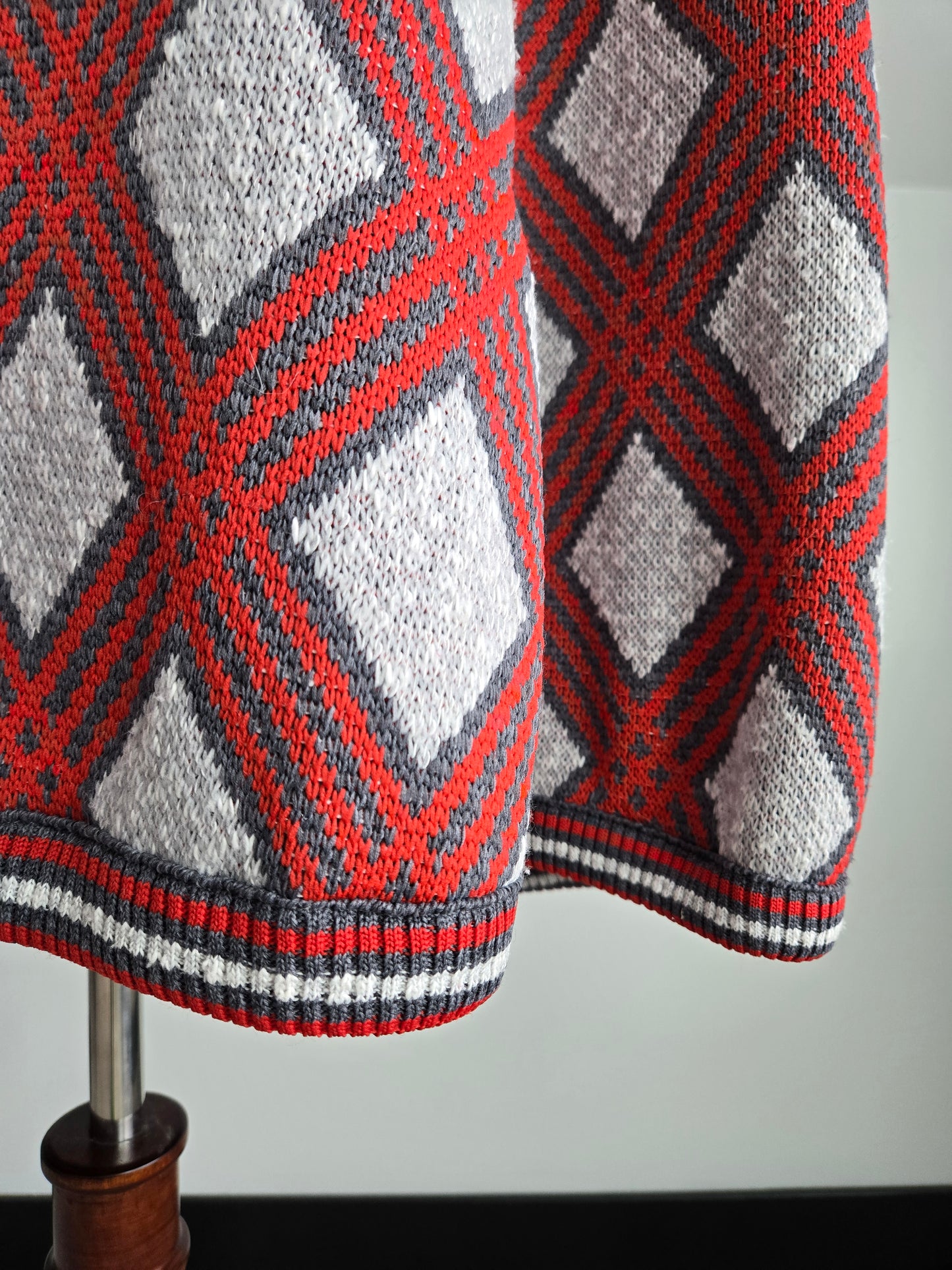 Vintage 70s Acrylic Plaid Poncho - OS