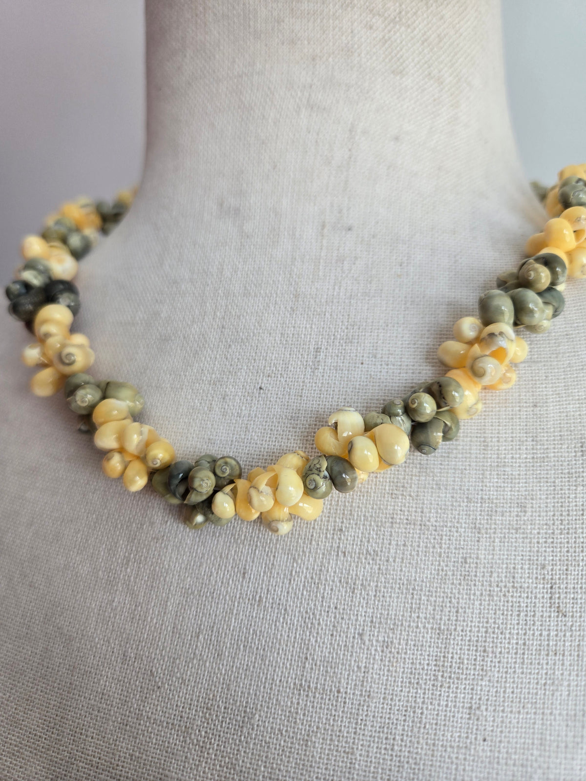 Vintage Seashell Cluster Necklace