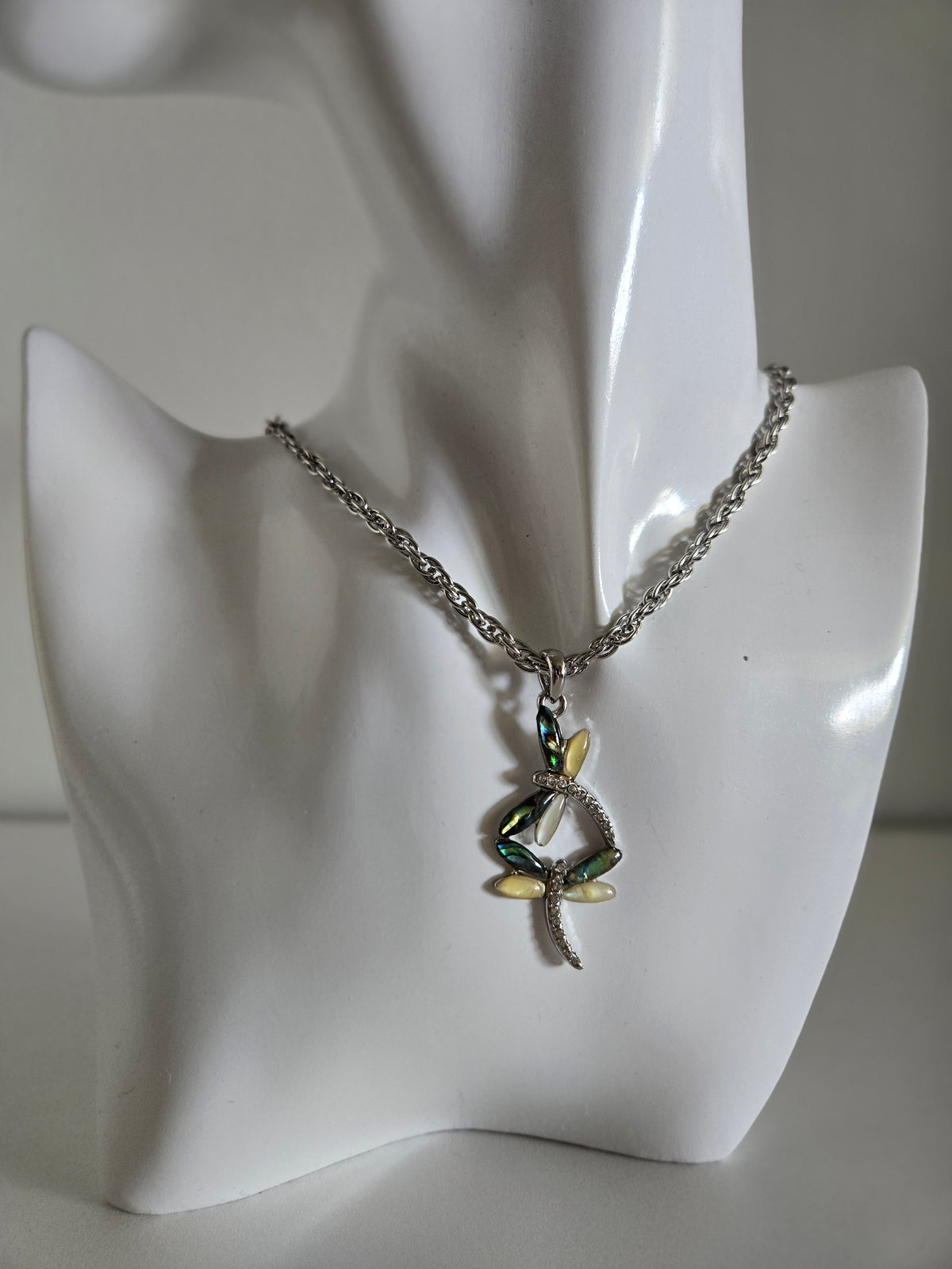 Double Dragonfly Whimsy Necklace