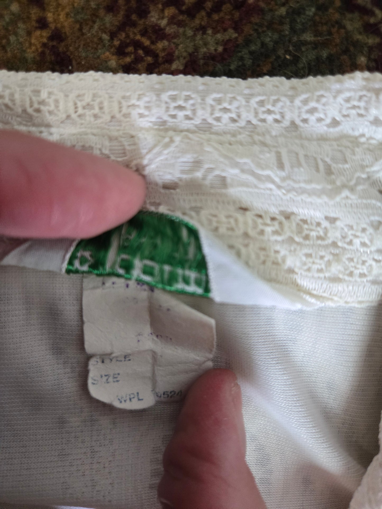 Alex Coleman Vintage 70s Lace Button Down Top - XS/S