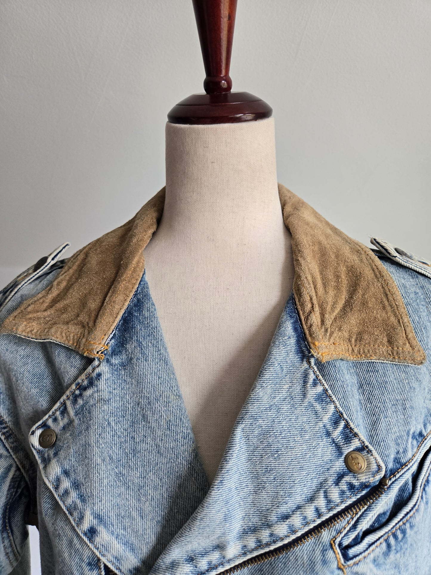 Vintage 90s CT Jeans Denim Two Piece Set Made in Brazil - Medium