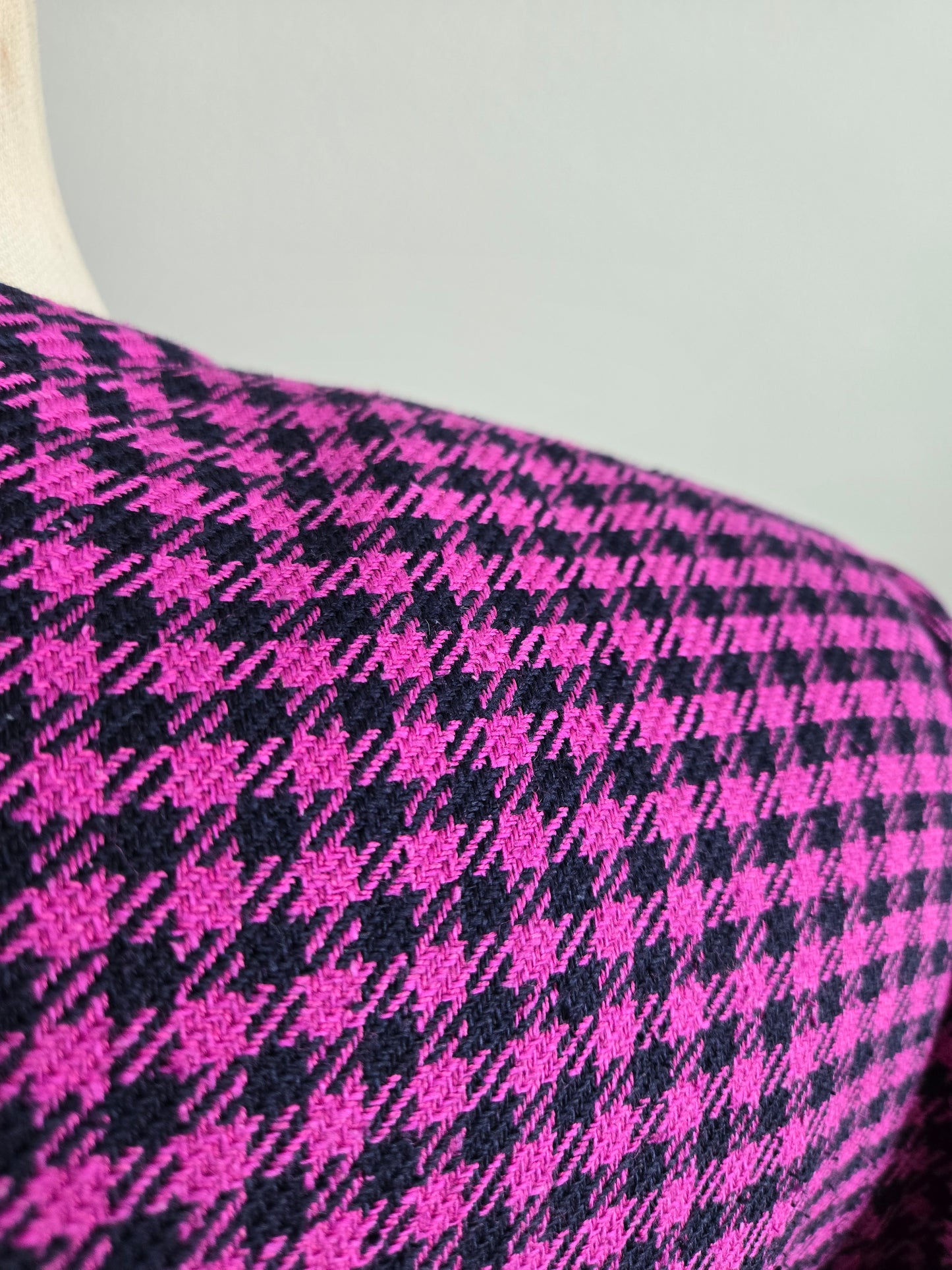 Liz Claiborne Vintage Silk/Wool Tweed Pink Plaid - Small