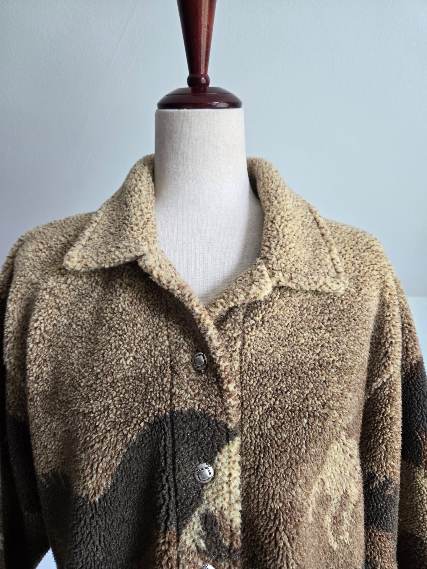 County Clothing Co Vintage 90s Horse Fleece Shacket - Medium
