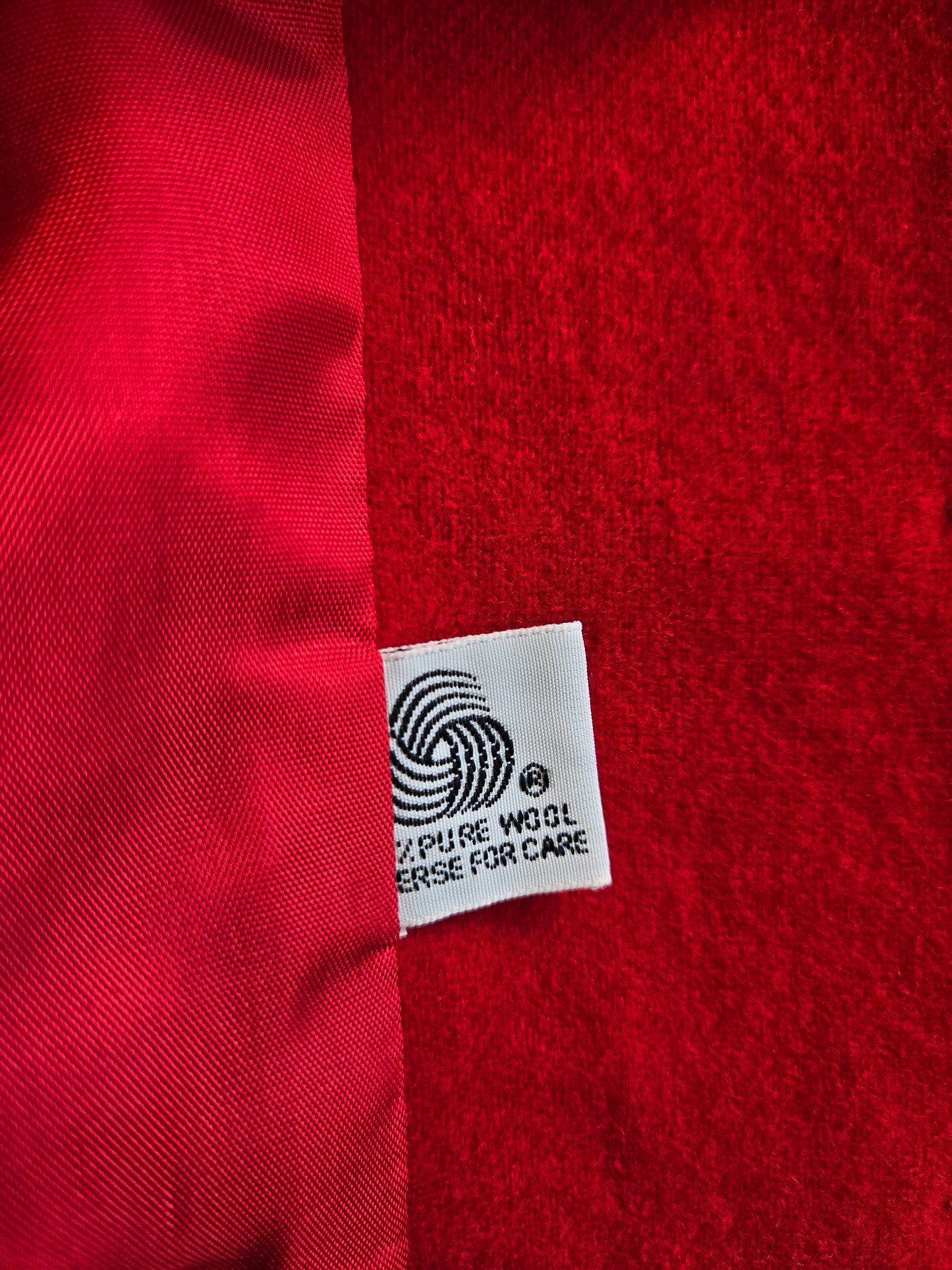 Vintage Michelle Red Cropped Wool Blazer - Small