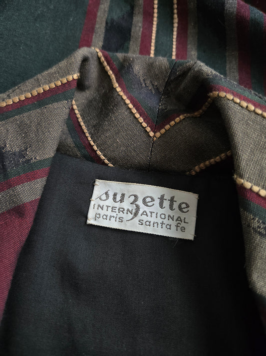 Suzette International Vintage 80s Cotton Western Trench Coat - XL