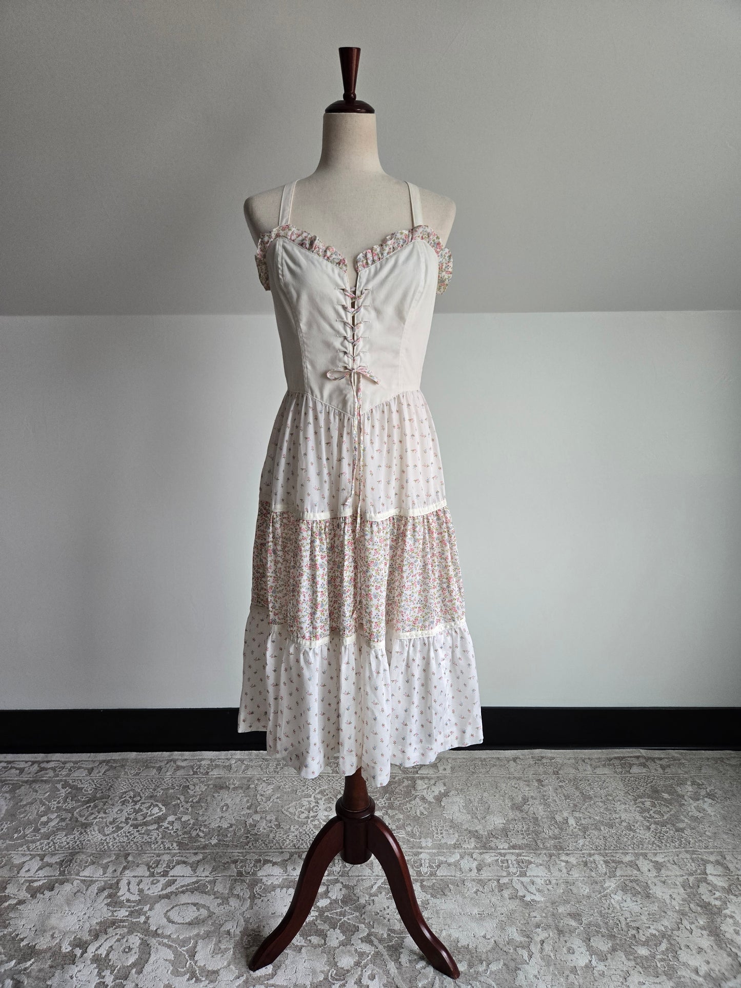 Bill Berman of California Vintage Corset Front Prairie Dress - Small