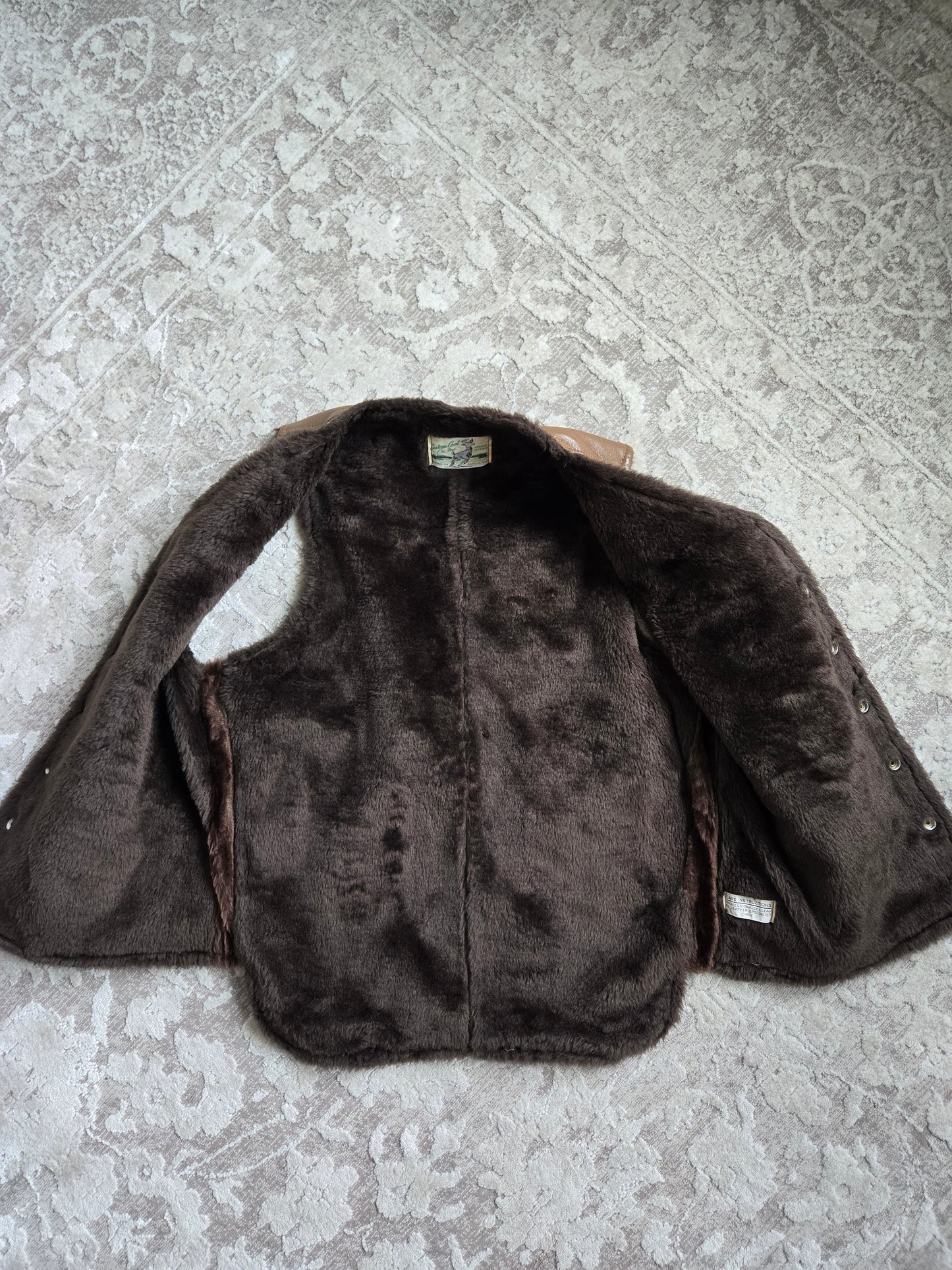 Vintage 1960s Deerskin Leather Shearling Lined Vest - M/L