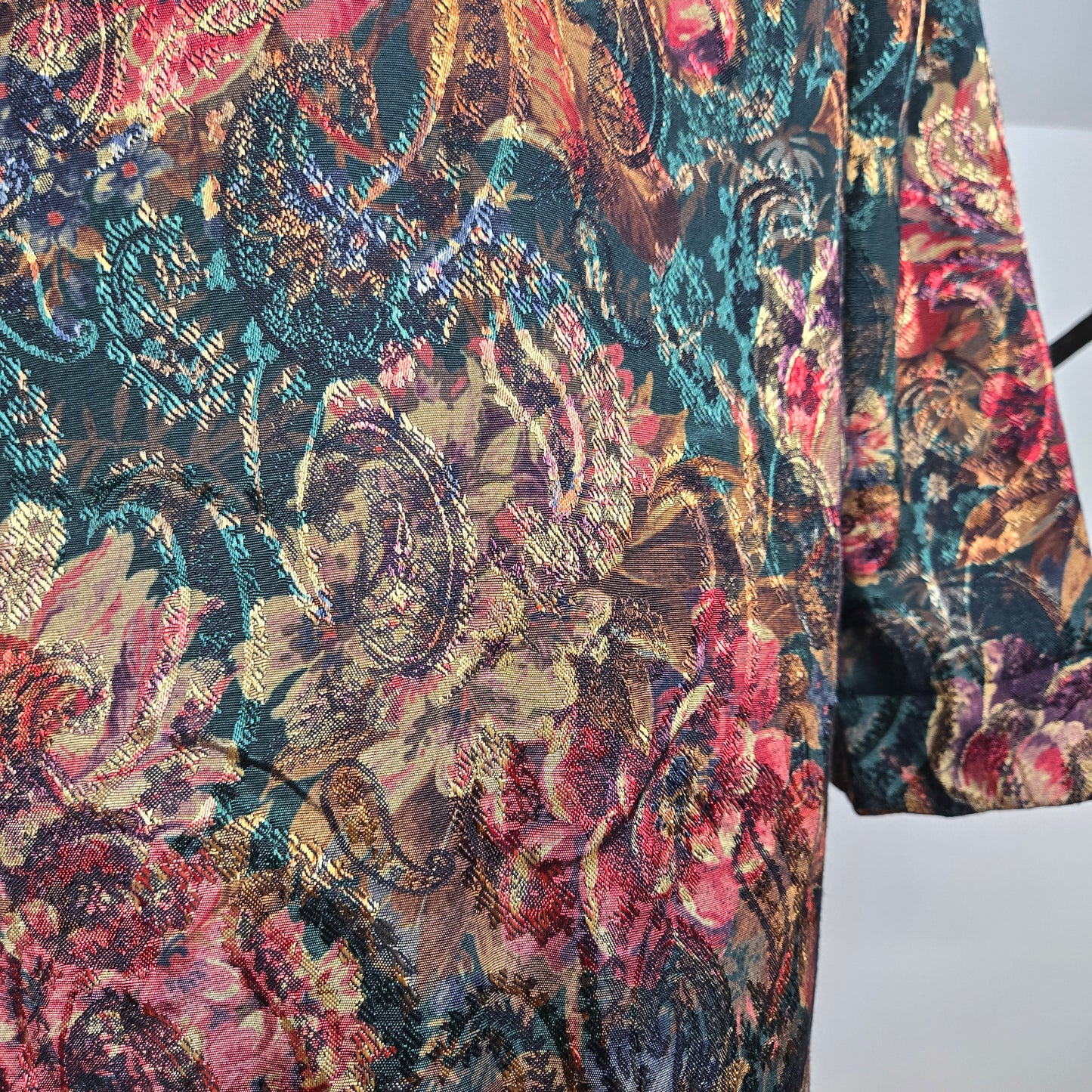 San Moire Vintage Floral Brocade Blazer - large