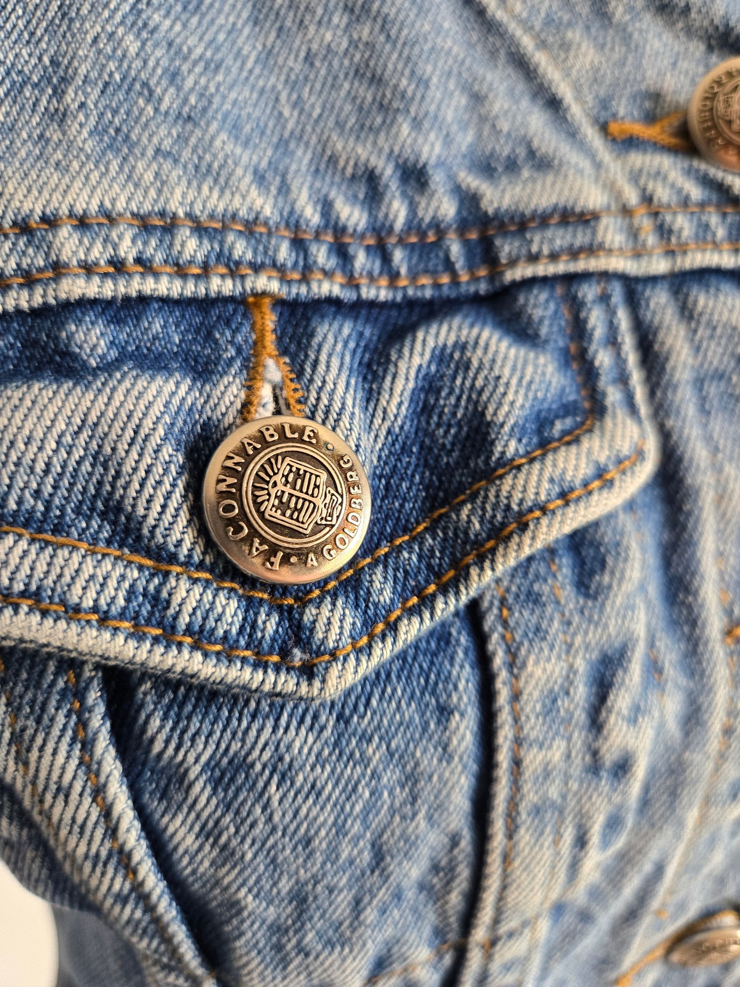 Faconnable Vintage Light Wash Denim "Corset Style" Jacket - XS