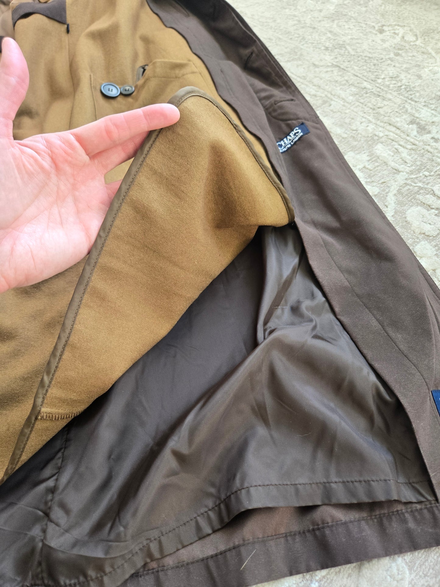 Vintage Chaps Ralph Lauren Brown Trench Coat with Belt and Wool Liner - 2XL