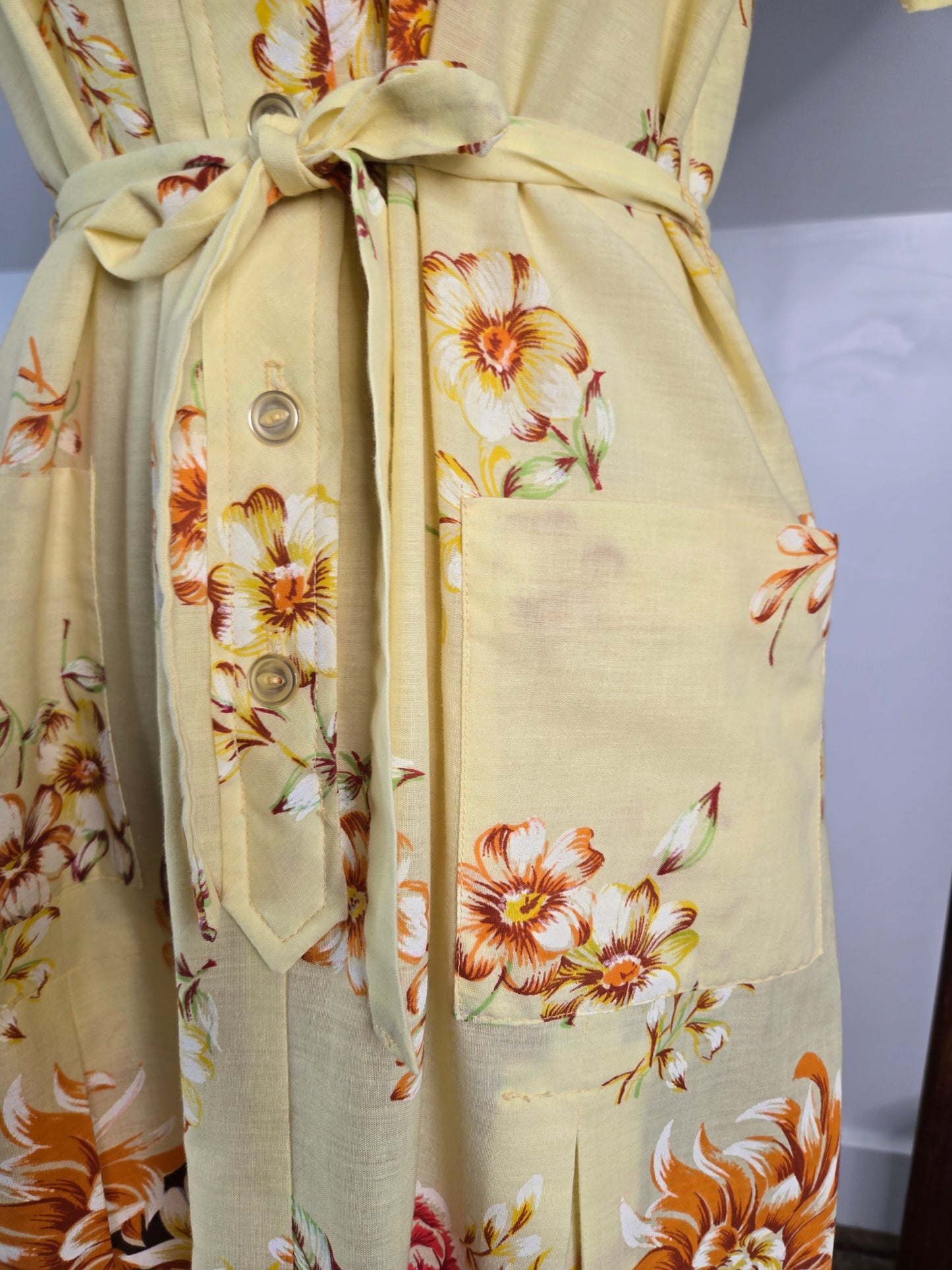 A Nancy Frock 60s Cotton House Dress - small/medium
