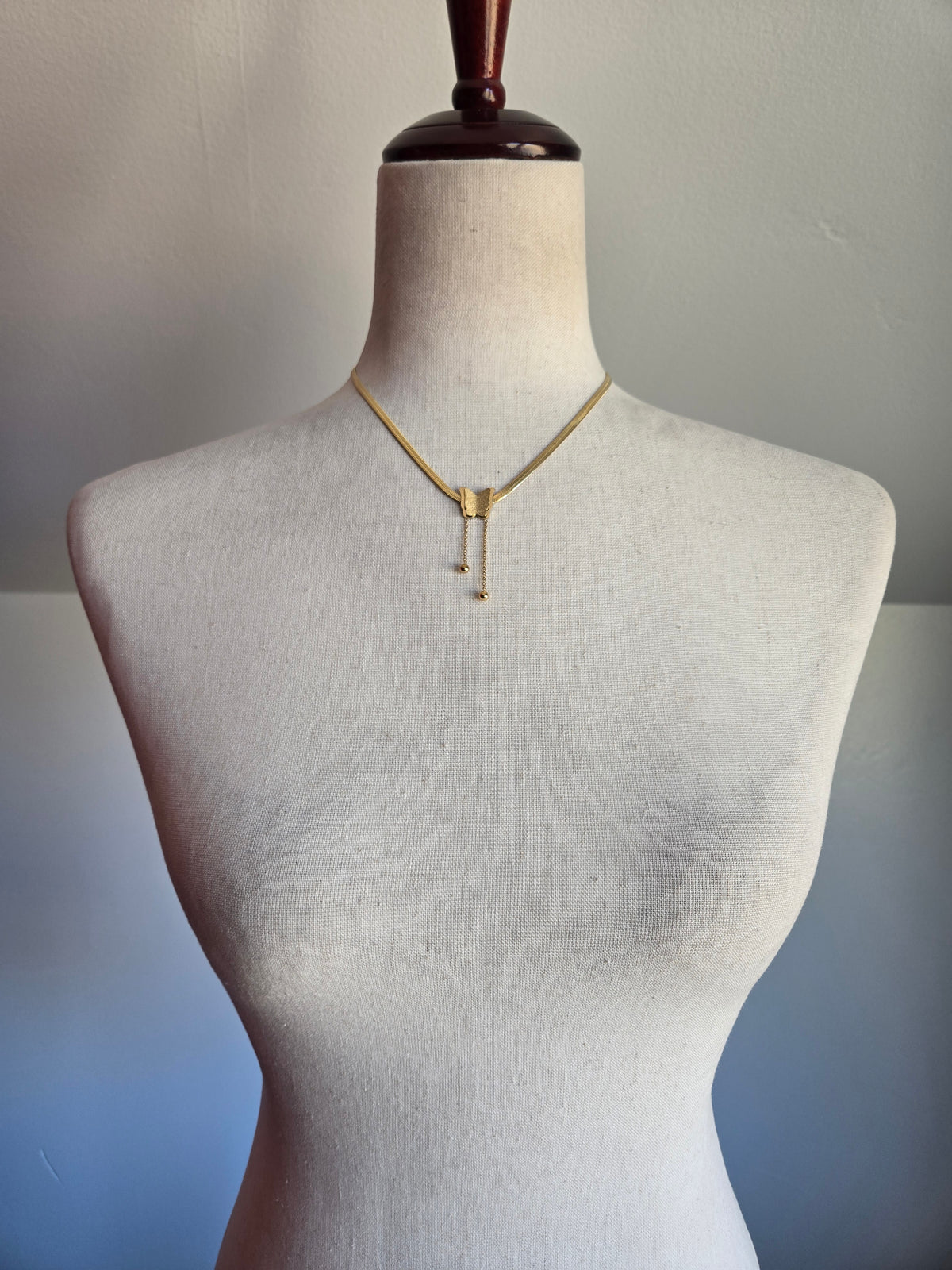 Gold Whimsy Butterfly Necklace