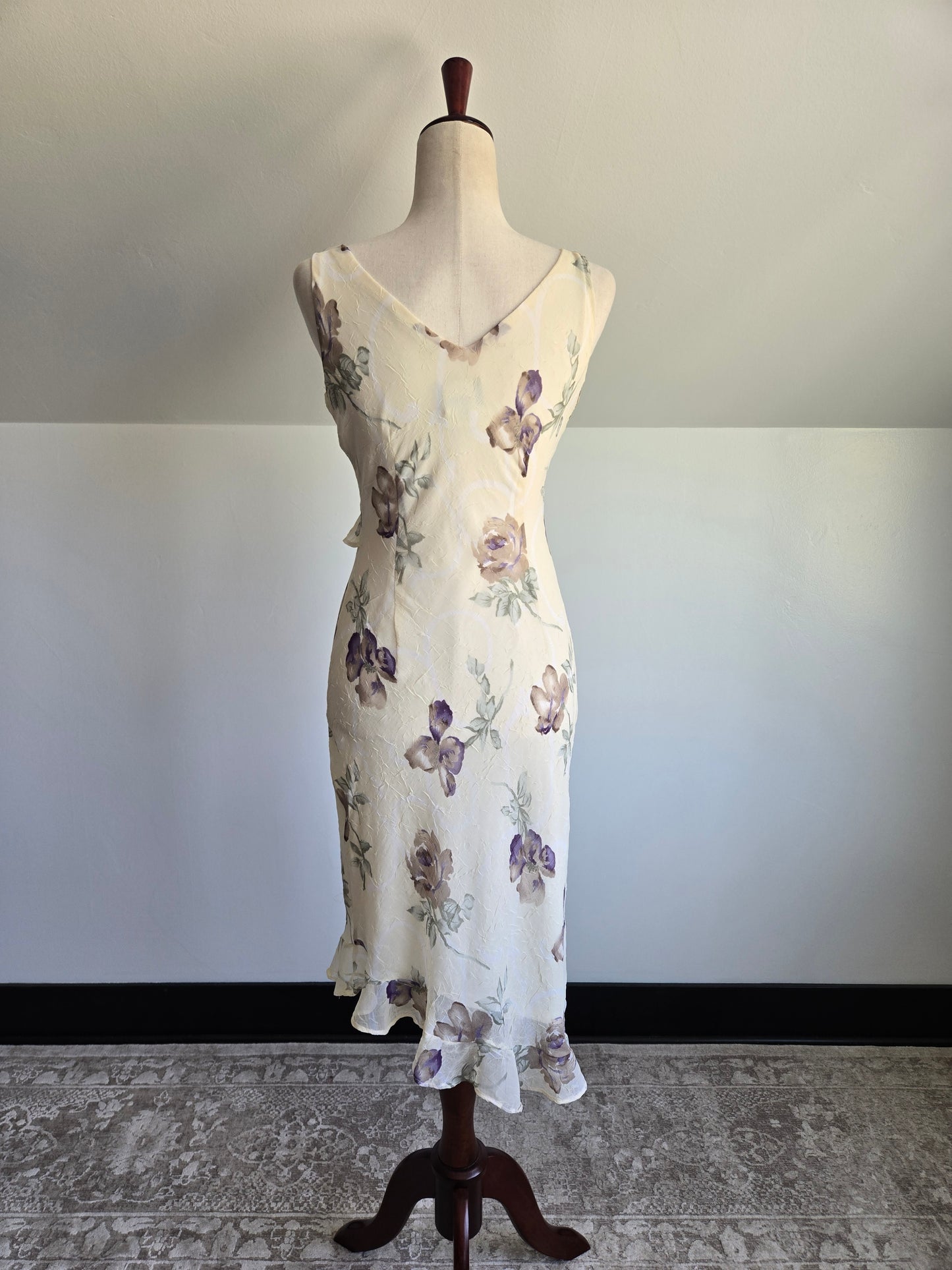 Vintage 90s Breakin' Loose Romantic Floral Dress - Small