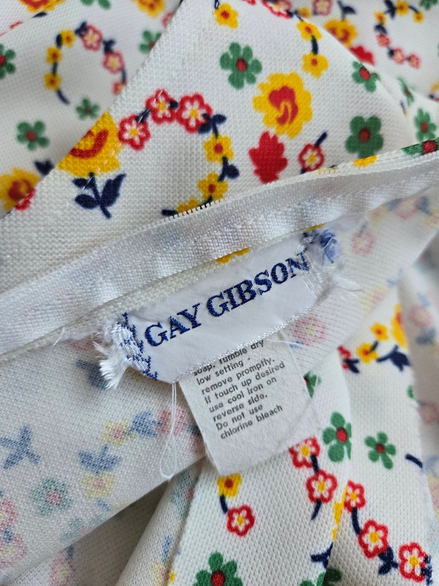 Gay Gibson 70s Micro Print Maxi Dress - XS
