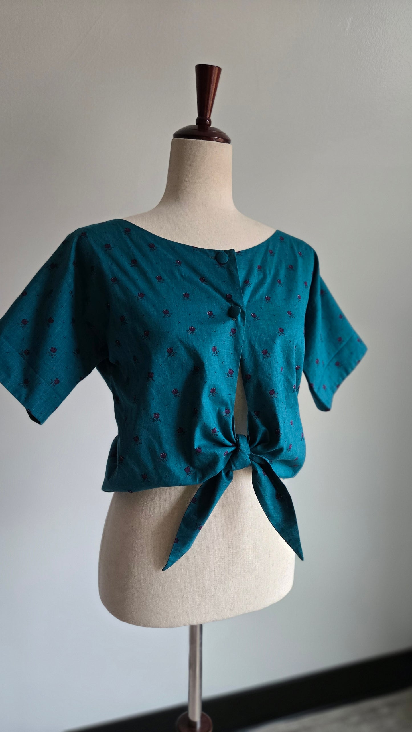 Charles Demery Made in France Cotton Crop Top - small