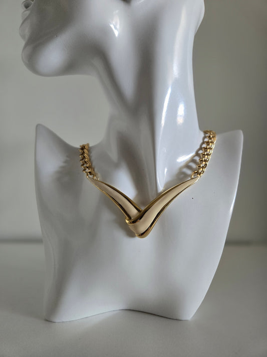Monet Vintage 80s Enamel Necklace