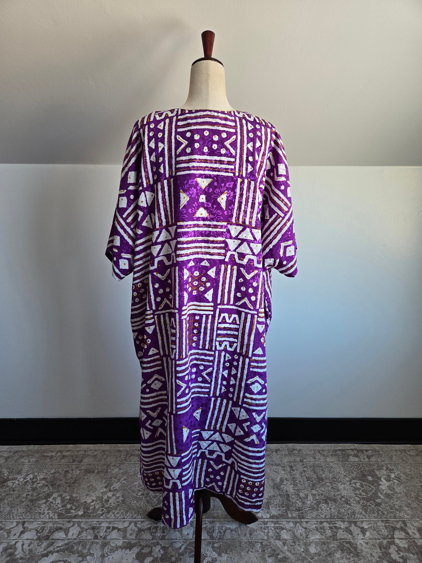 Vintage 80s Essence Purple Caftan - OS