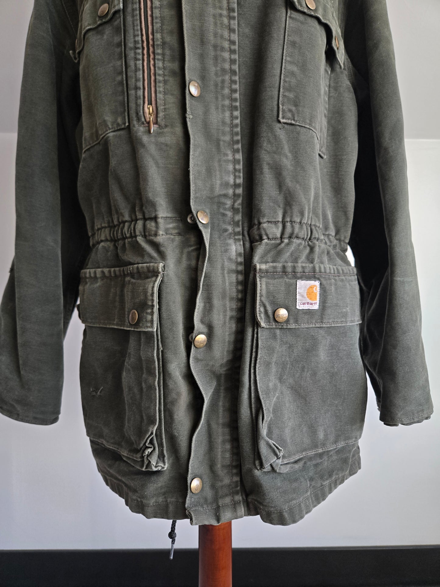 True 1980s Vintage Worn in Carhartt Workwear Coat - medium