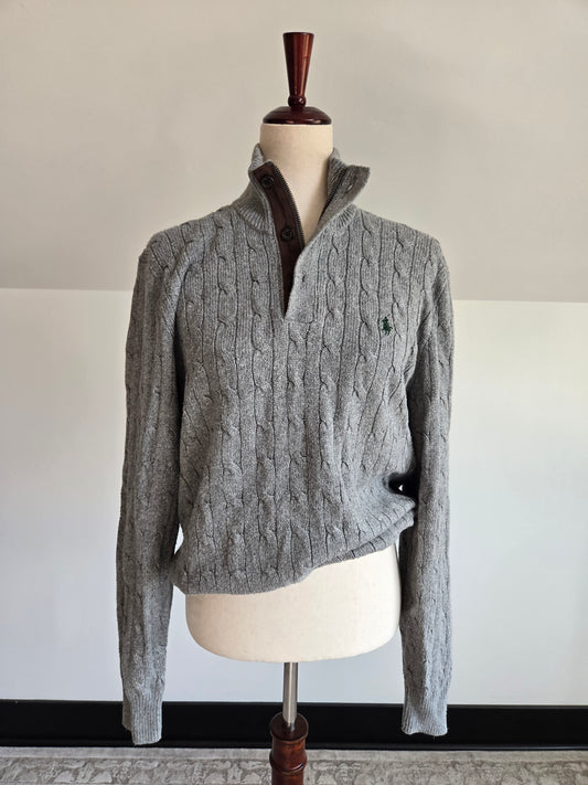 Polo Ralph Lauren Tussah Silk Cable Knit Sweater - Medium