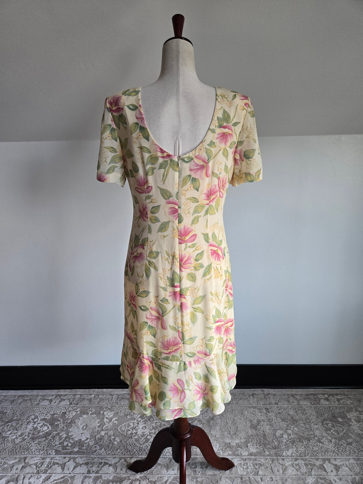 Vintage 90s Liz Claiborne Floral Dress - S/M