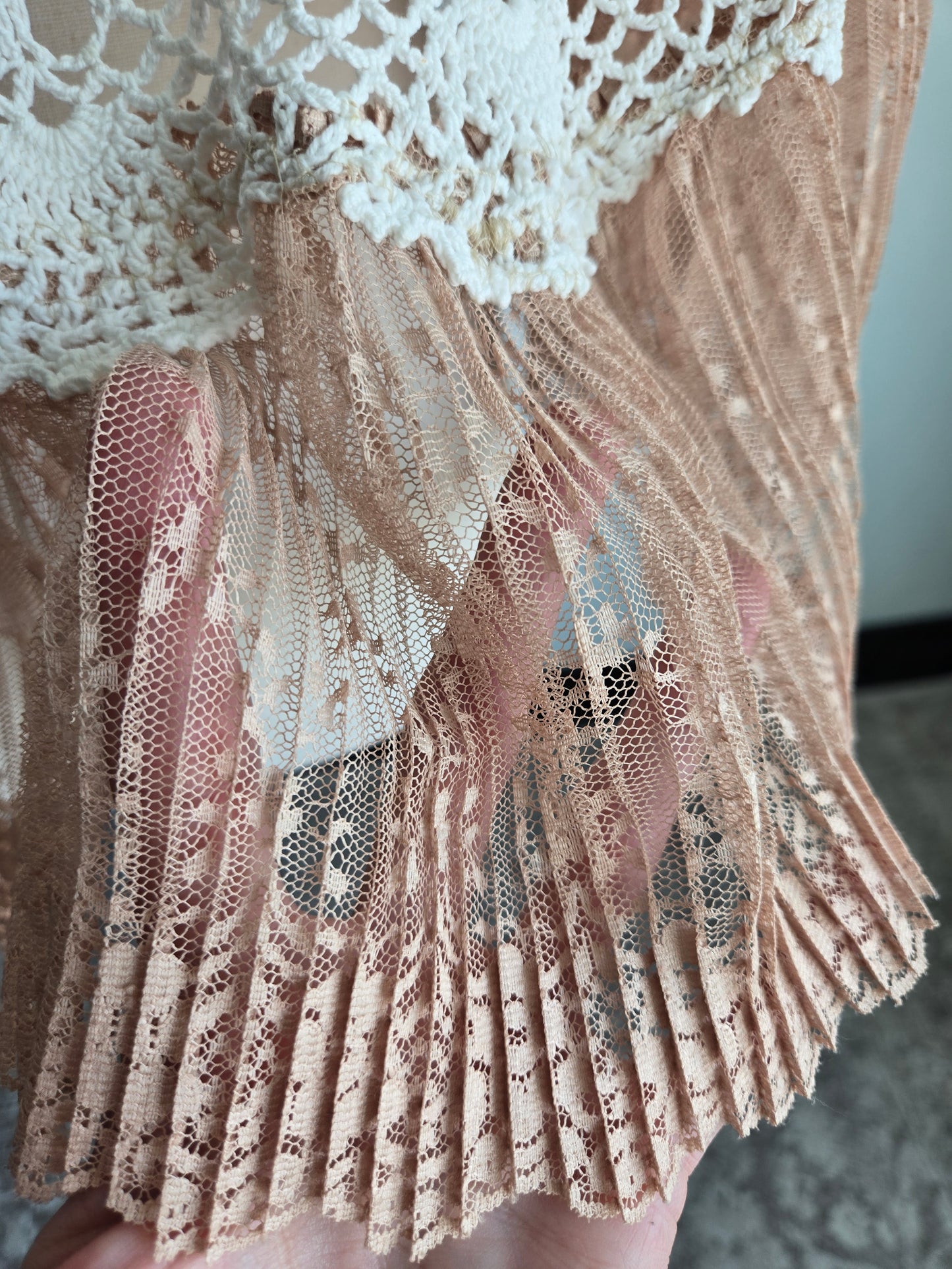 Hand Crafted Lace Capelet made of Vintage Doily - OS