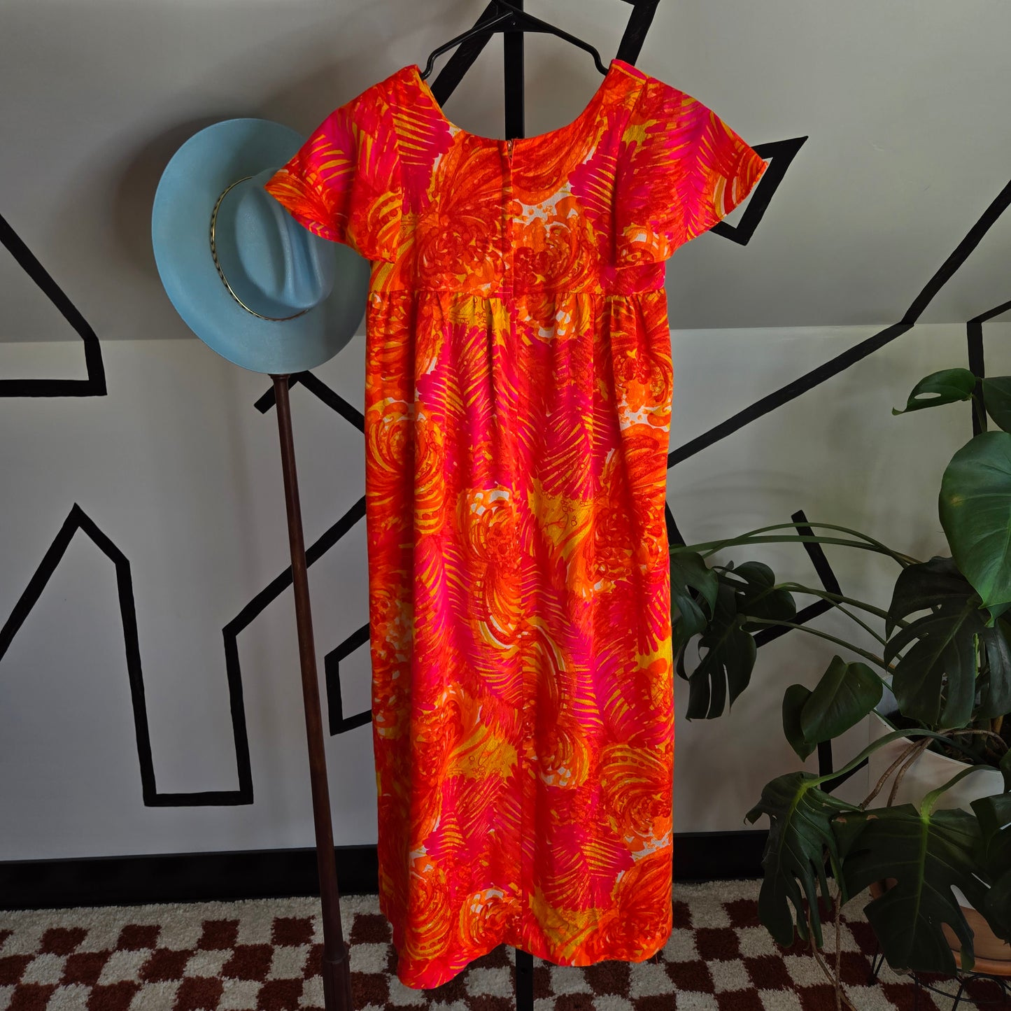 Girl's 70s Made in Hawaii Neon Dayglo Dress - Y12