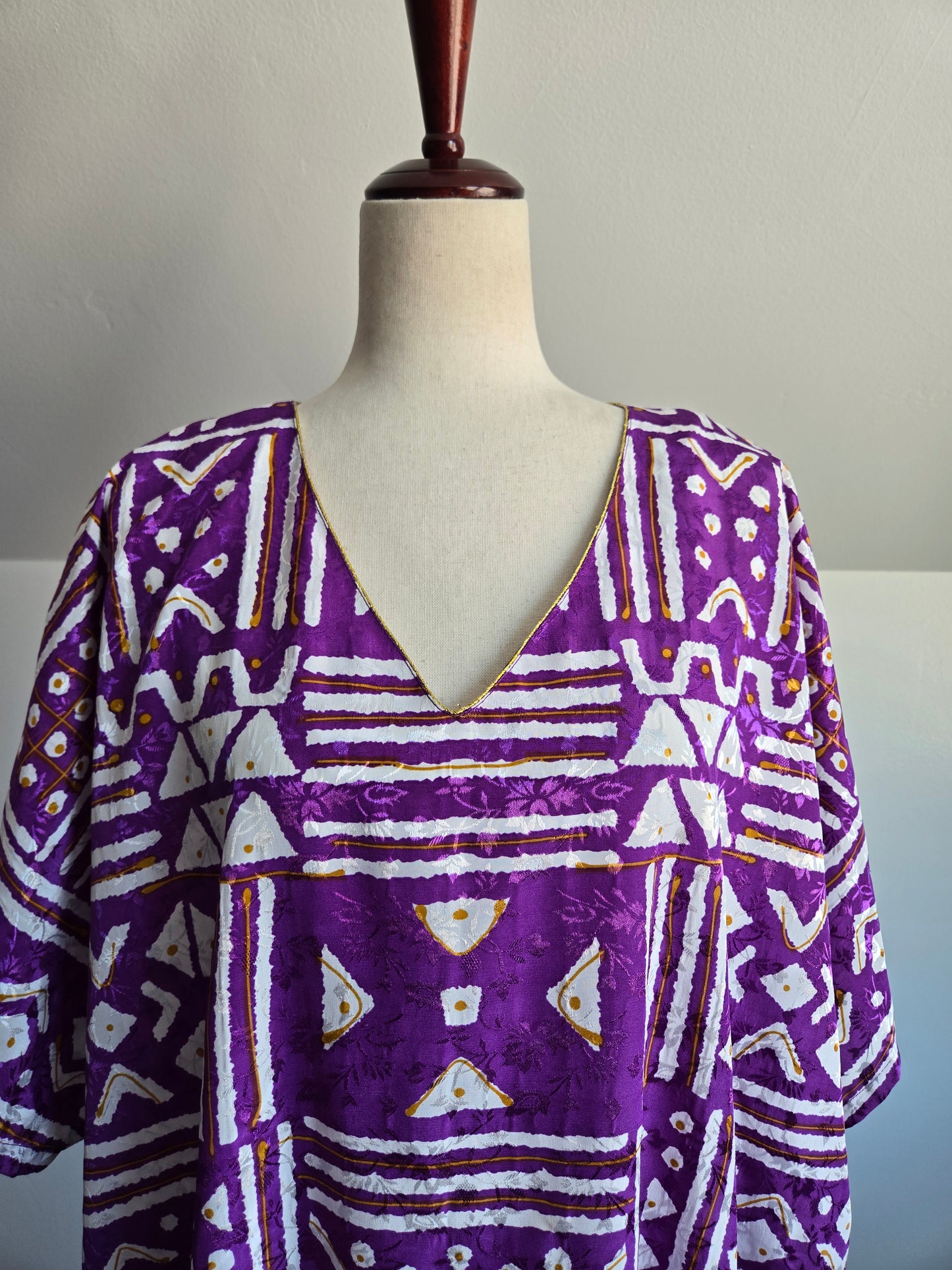 Vintage 80s Essence Purple Caftan - OS
