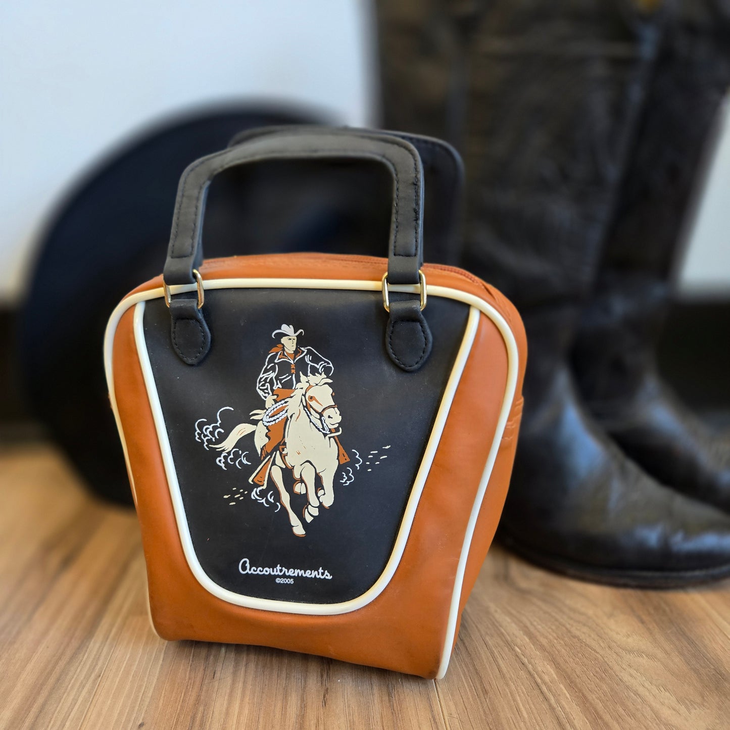 Vintage Cowboy Graphic Mini Bowling Bag