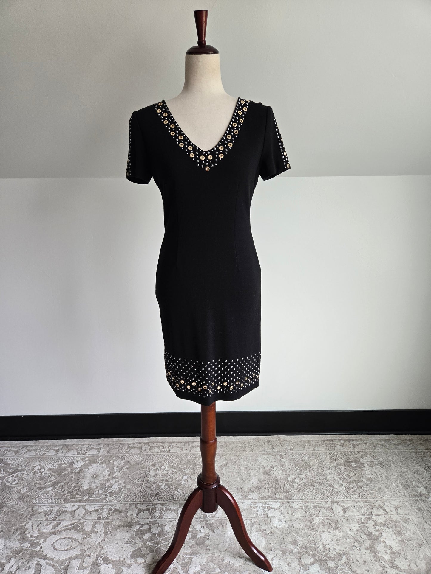 St John Couture Black Knit Dress - Size 4