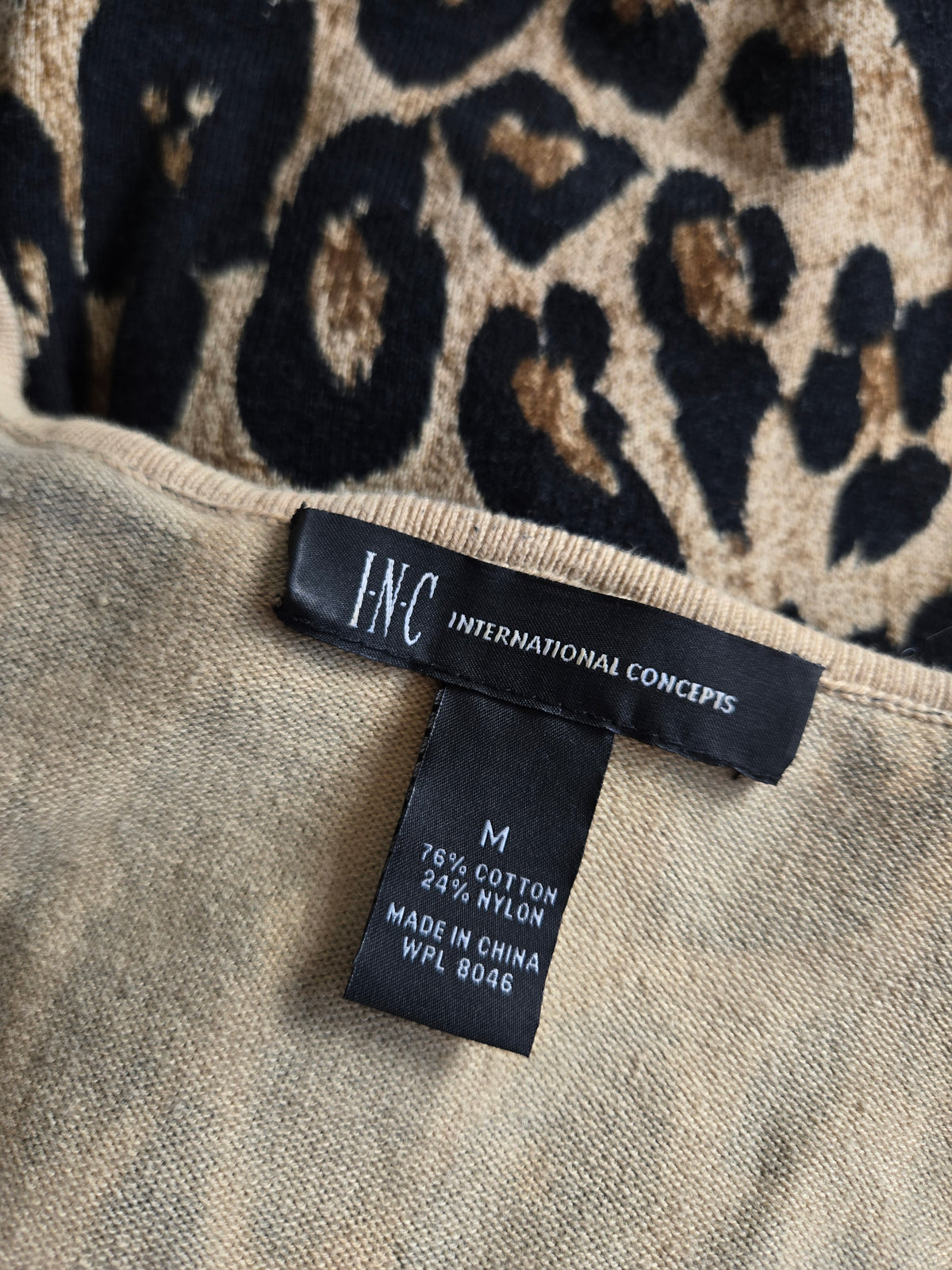 INC Y2K Leopard Ruffled Cardigan - S/M