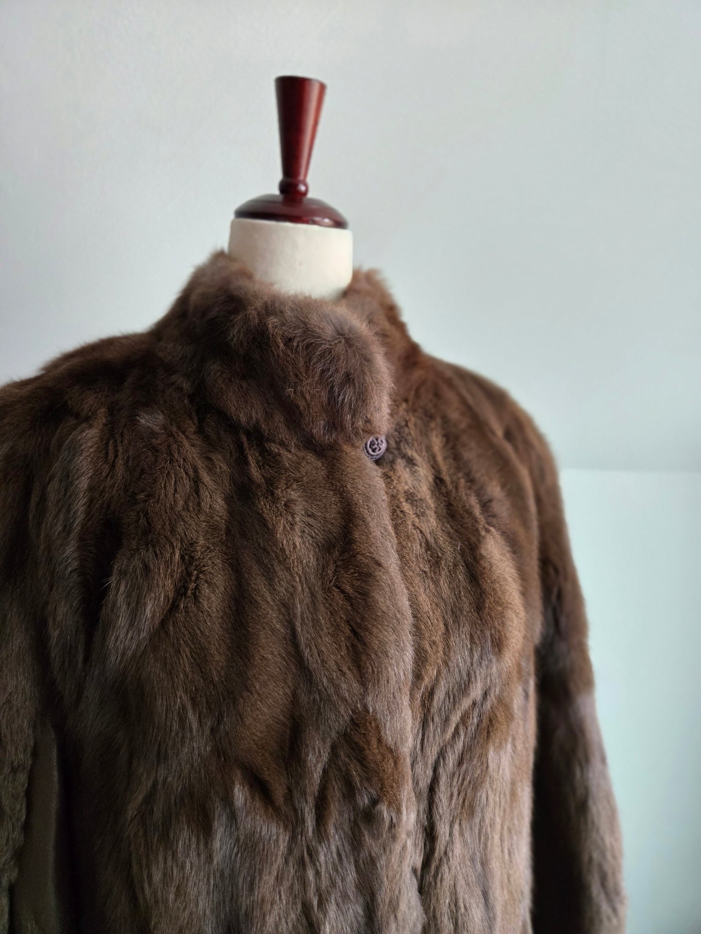 Vintage 50s Genuine Sable Fur Custom Made Coat - M/L