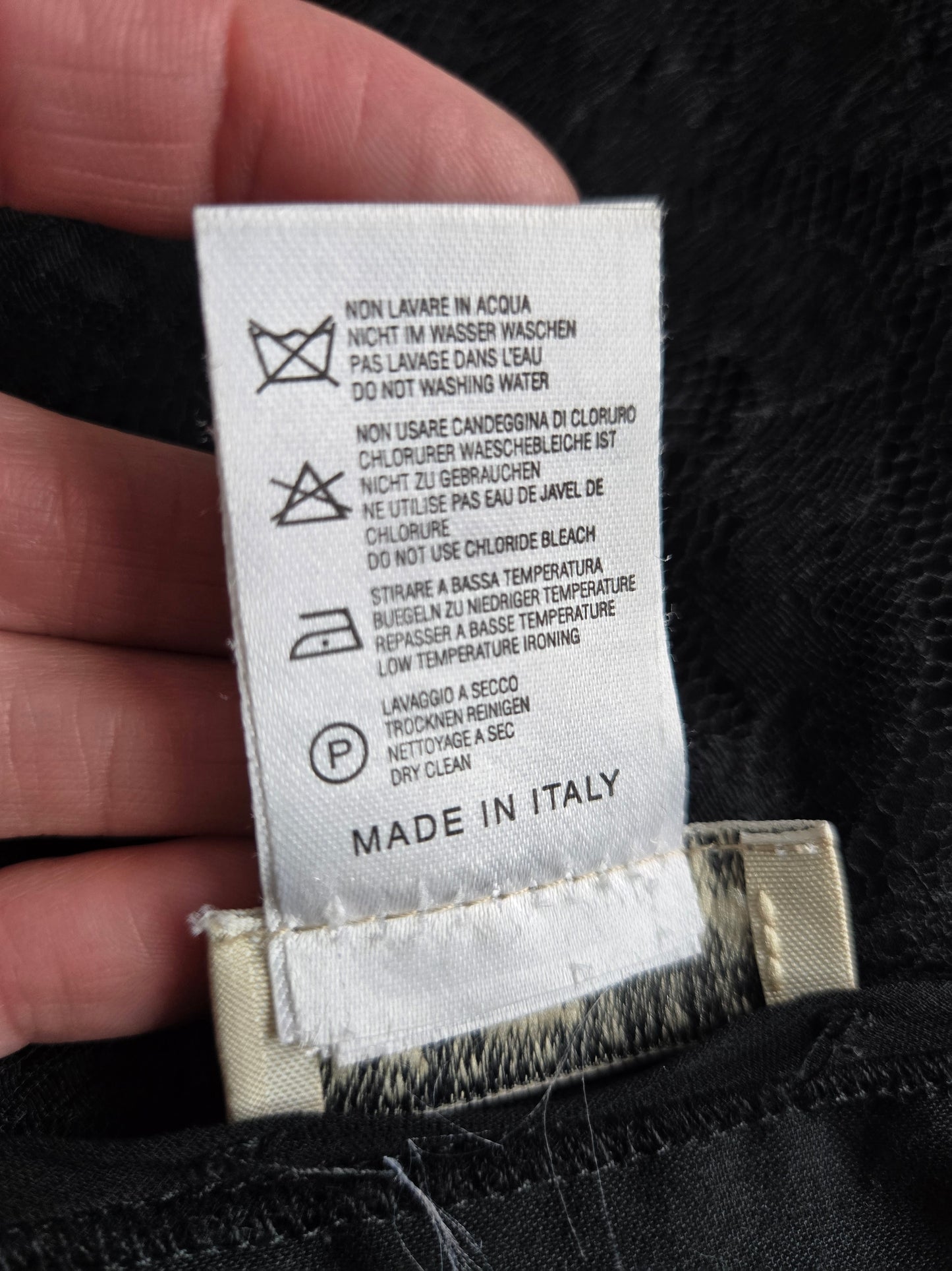 Blumarine Made in Italy Designer Lace and Velvet Skirt - Small