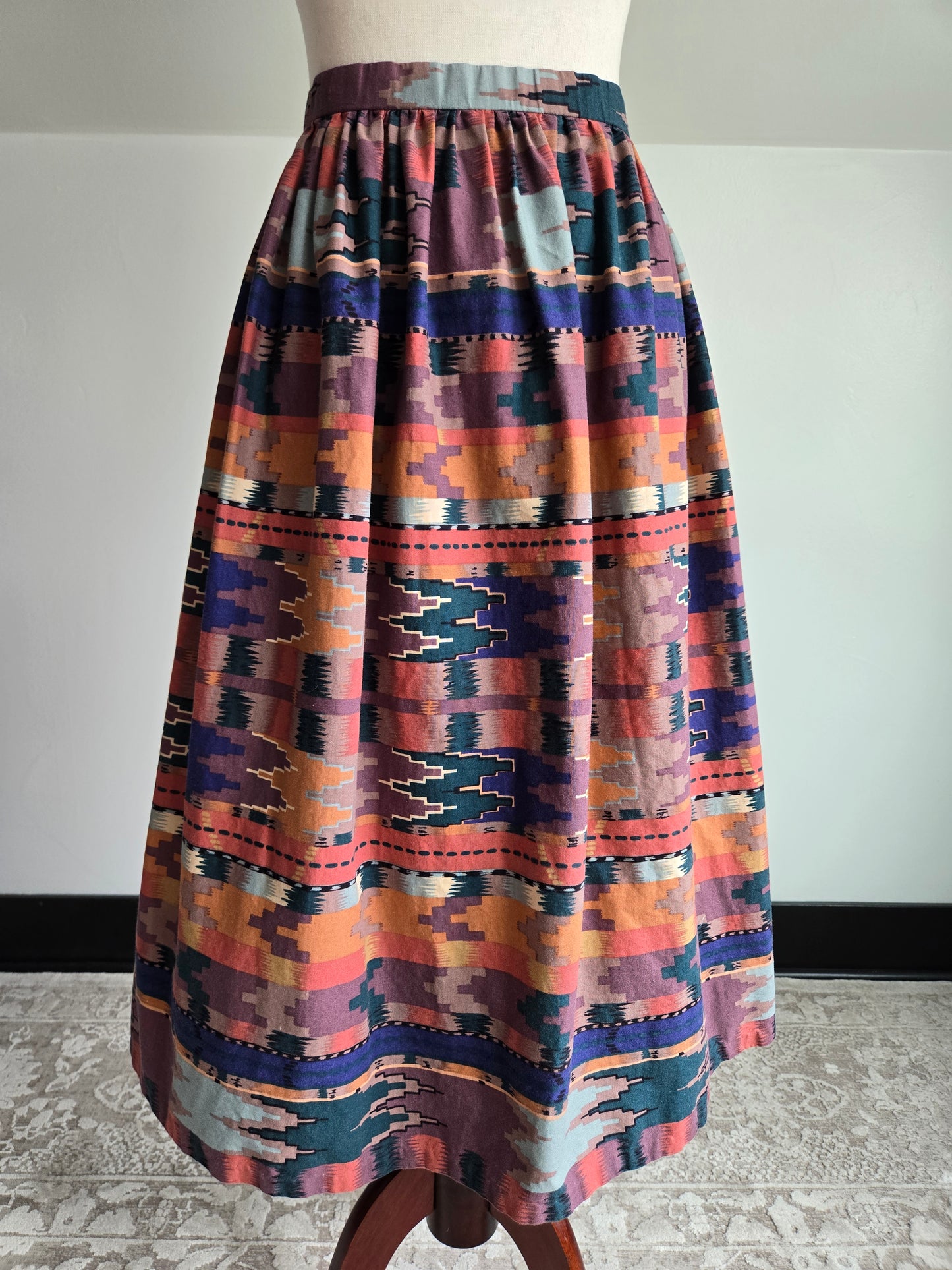 Vintage 70s Hand Made Western Skirt - W25"