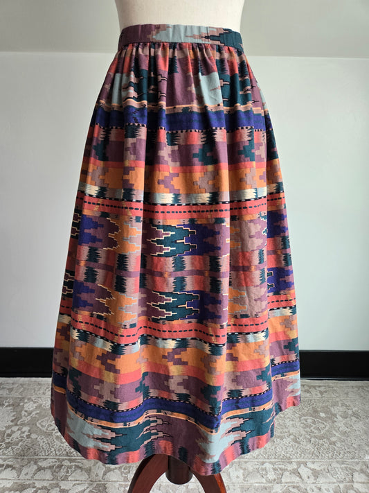 Vintage 70s Hand Made Western Skirt - W25"