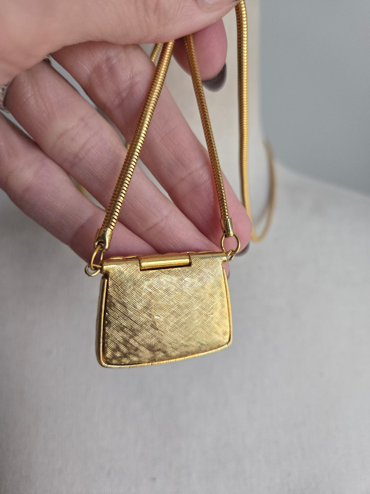 Vintage Micro Purse Charm Necklace