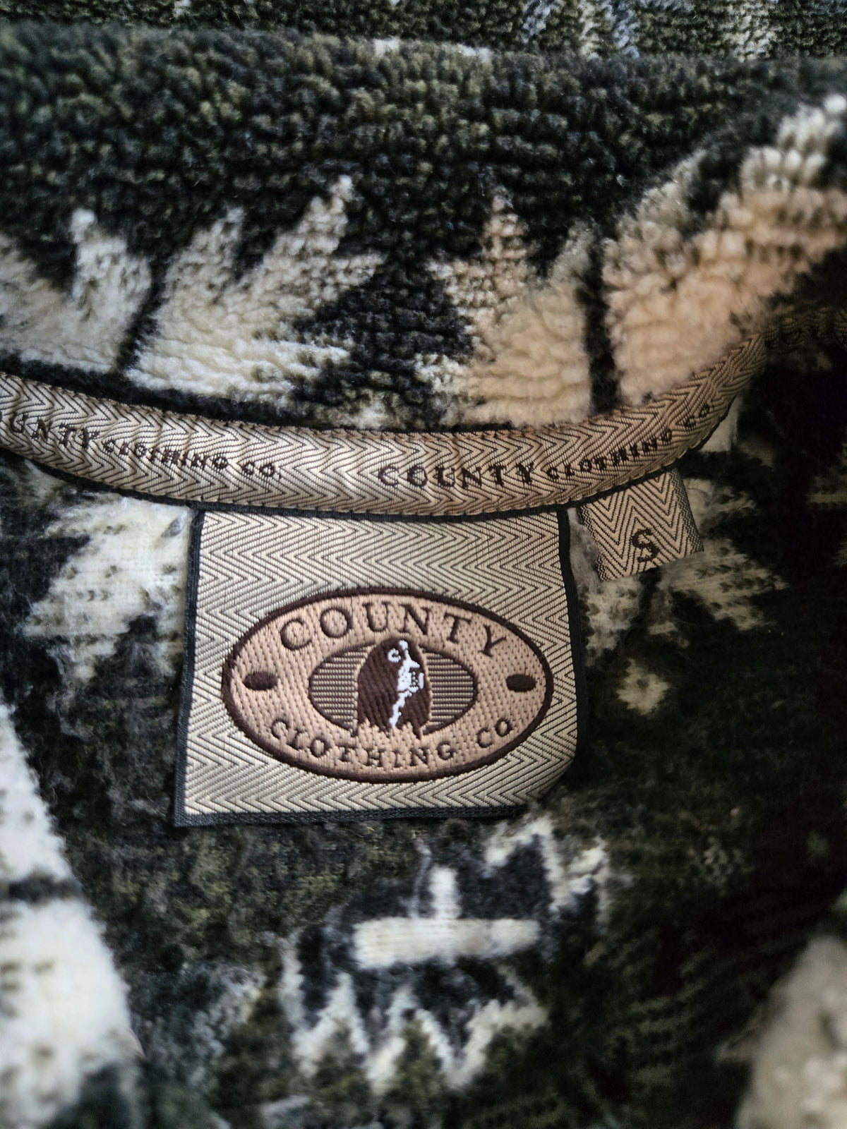 County Clothing Co Deer Fleece Jacket - medium