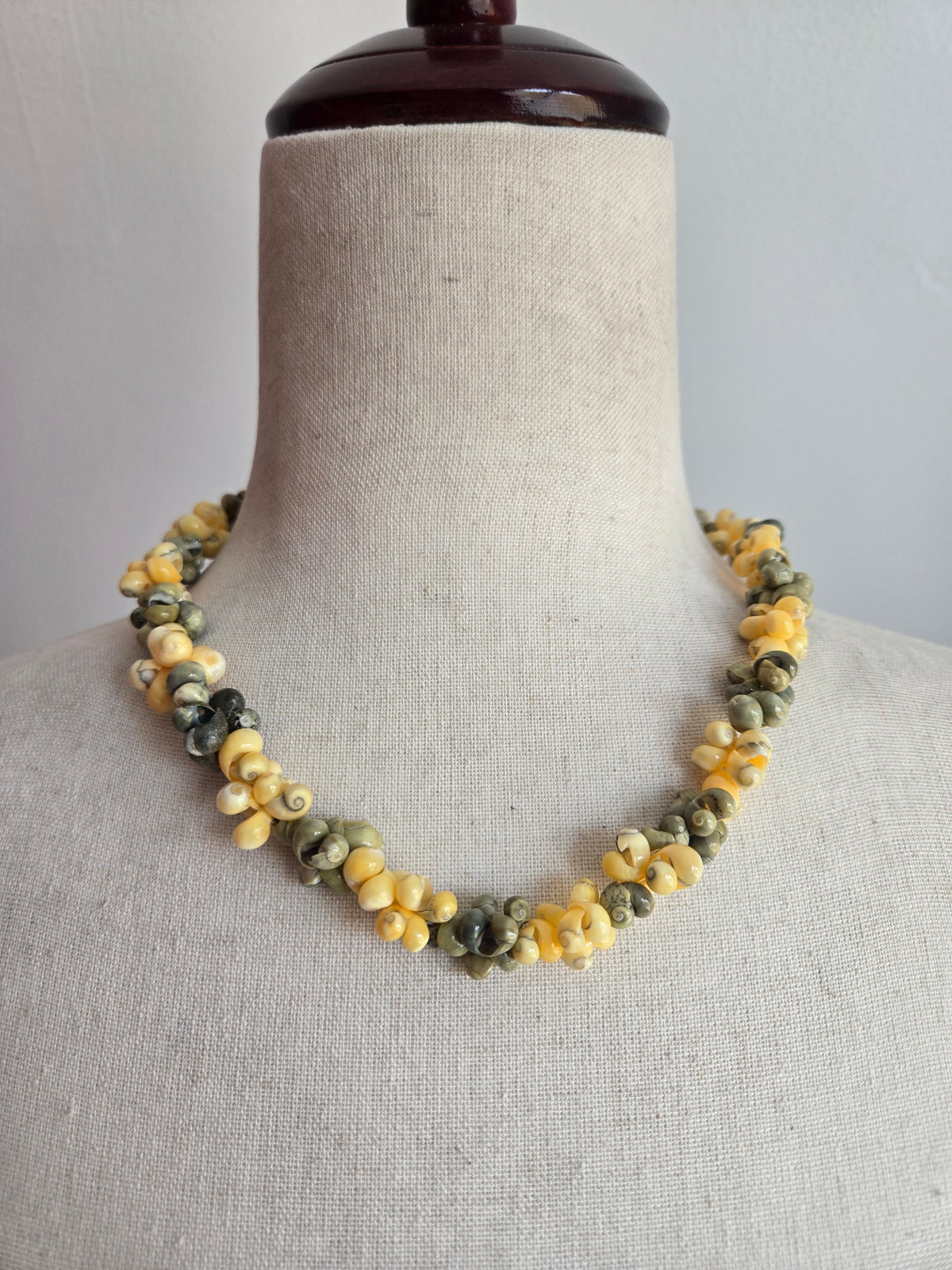 Vintage Seashell Cluster Necklace